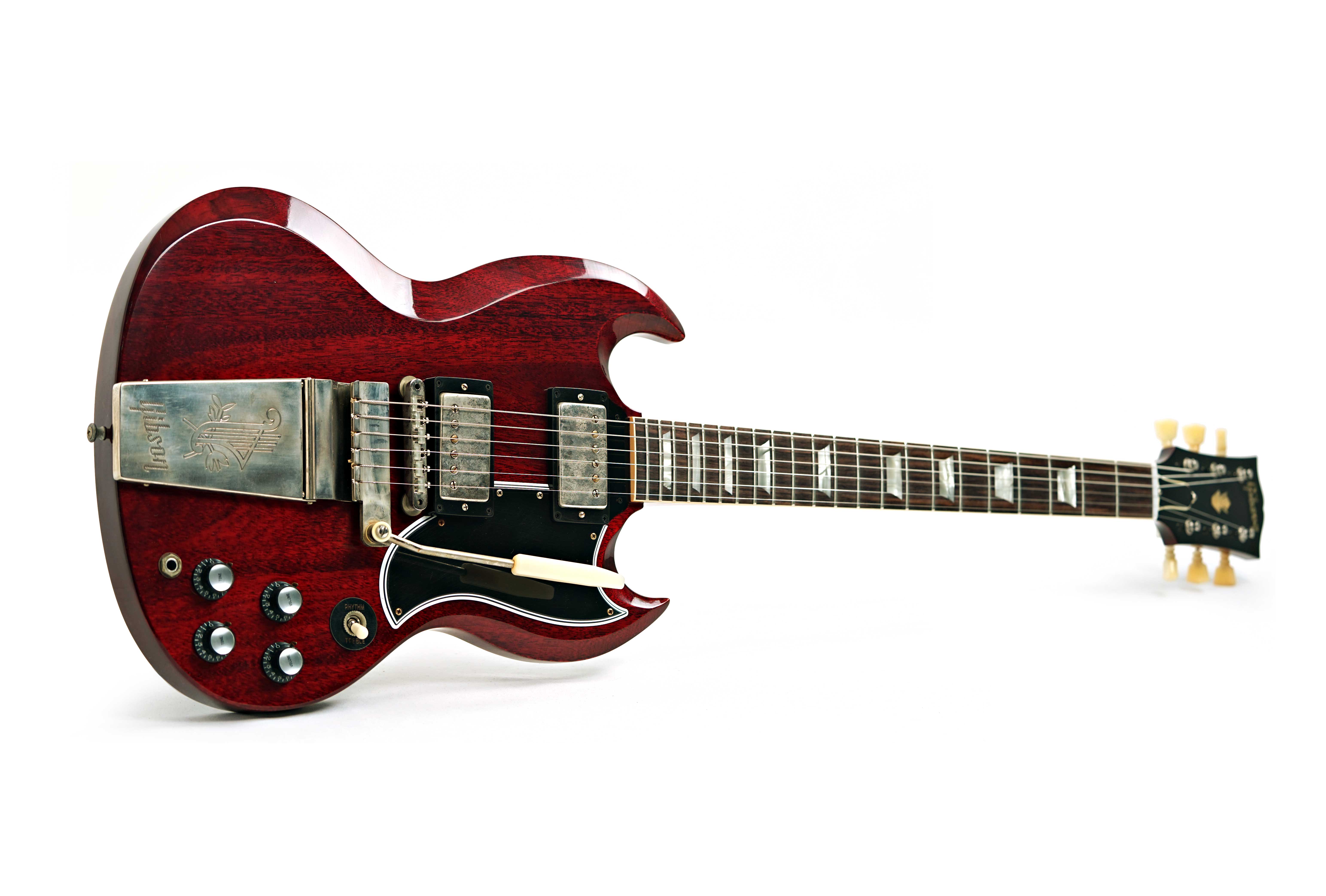 GUITARGUITAR Gibson Custom Shop Murphy Lab 1964 SG Standard Reissue With Maestro Ultra Light Aged Cherry Red #503404
