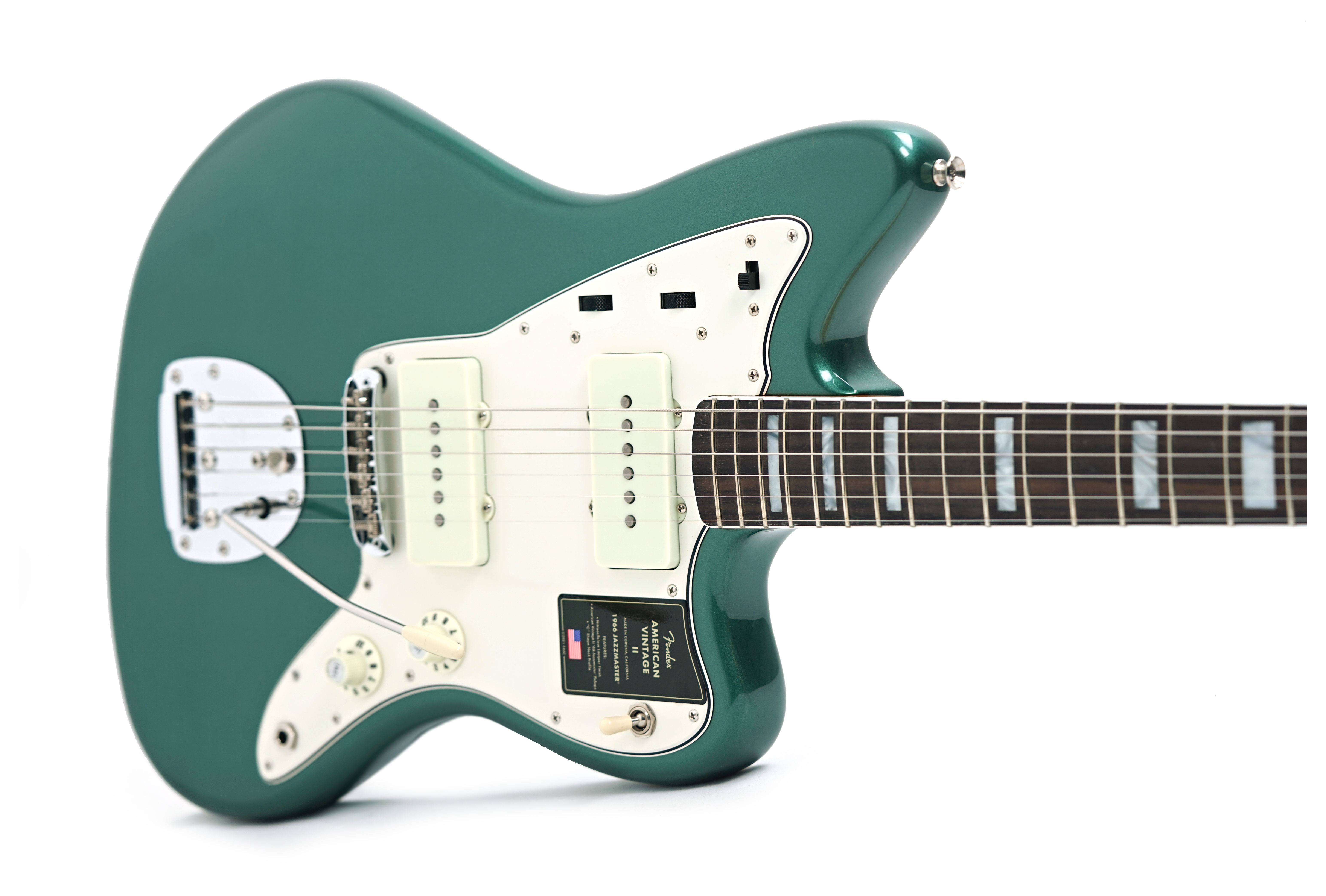 GUITARGUITAR Fender American Vintage II 1966 Jazzmaster Sherwood Green Metallic Rosewood Fingerboard #V2557290