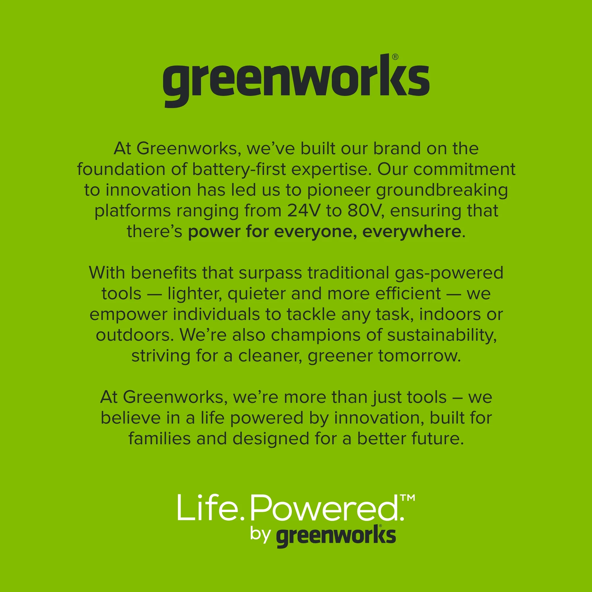 Greenworks 24V PowerAll High Power 2.0 Ah Battery with Bi-Directional 65W USB-C Charging Port