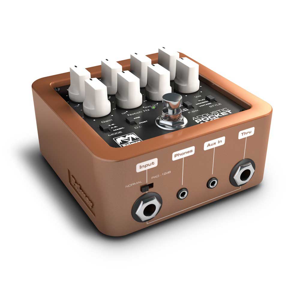 GUITARGUITAR Palmer Pocket Amp Acoustic - Portable Preamp for Acoustic String Instruments