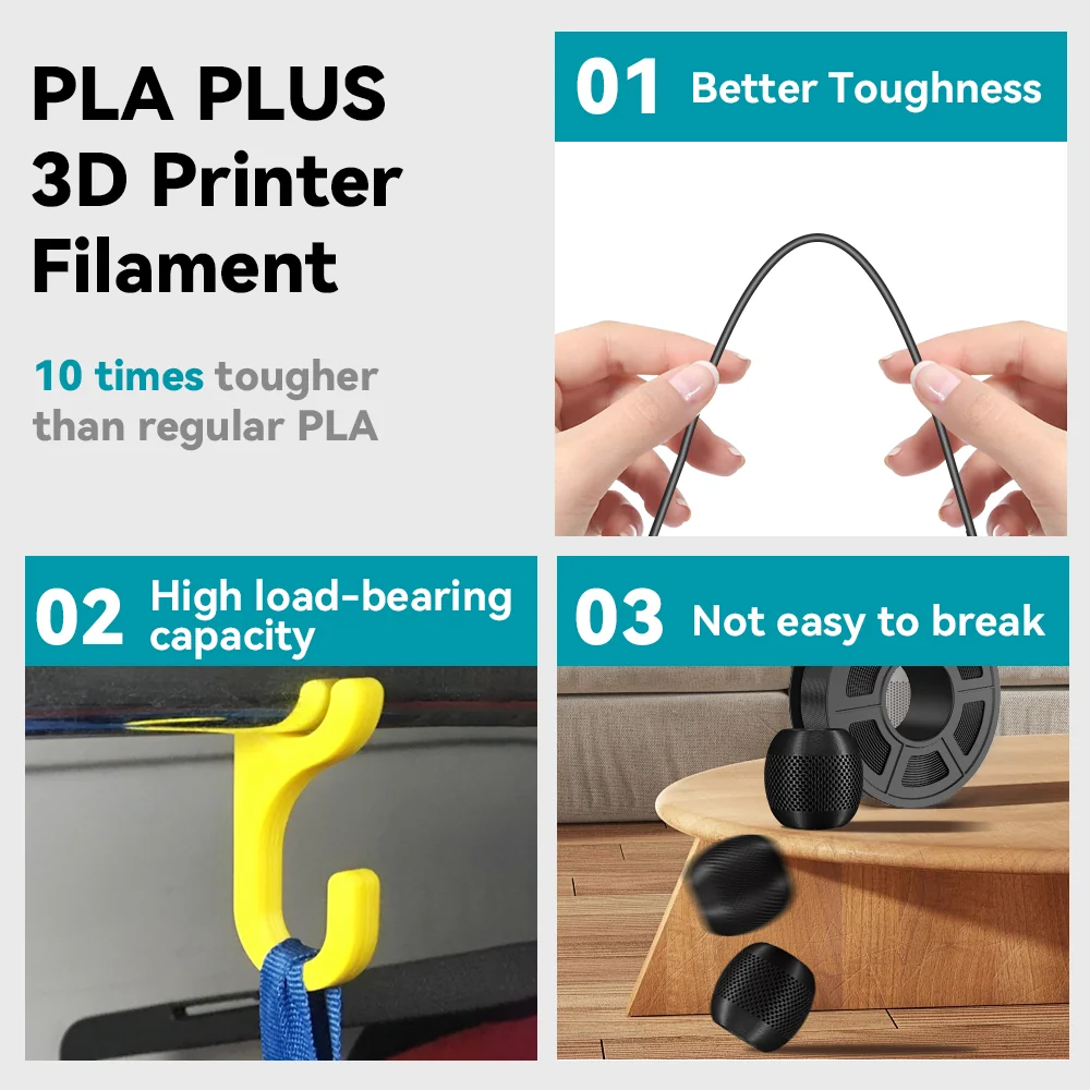 PLA+(PLA Plus) 3KG Large Spool 3D Printer Filament 3KG