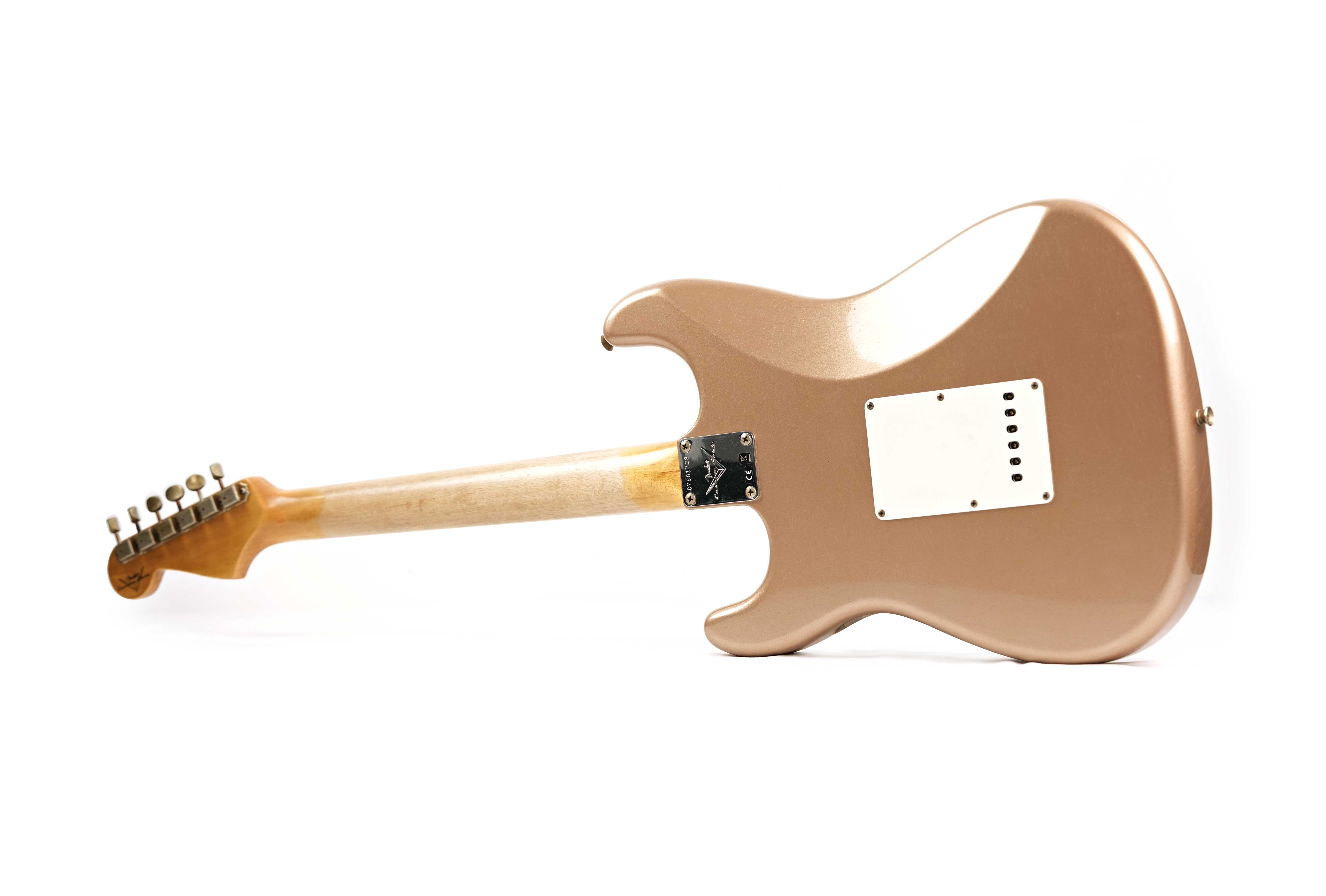 GUITARGUITAR Fender Custom Shop 1959 Stratocaster Journeyman Relic Super Faded Aged Firemist Gold #CZ581728