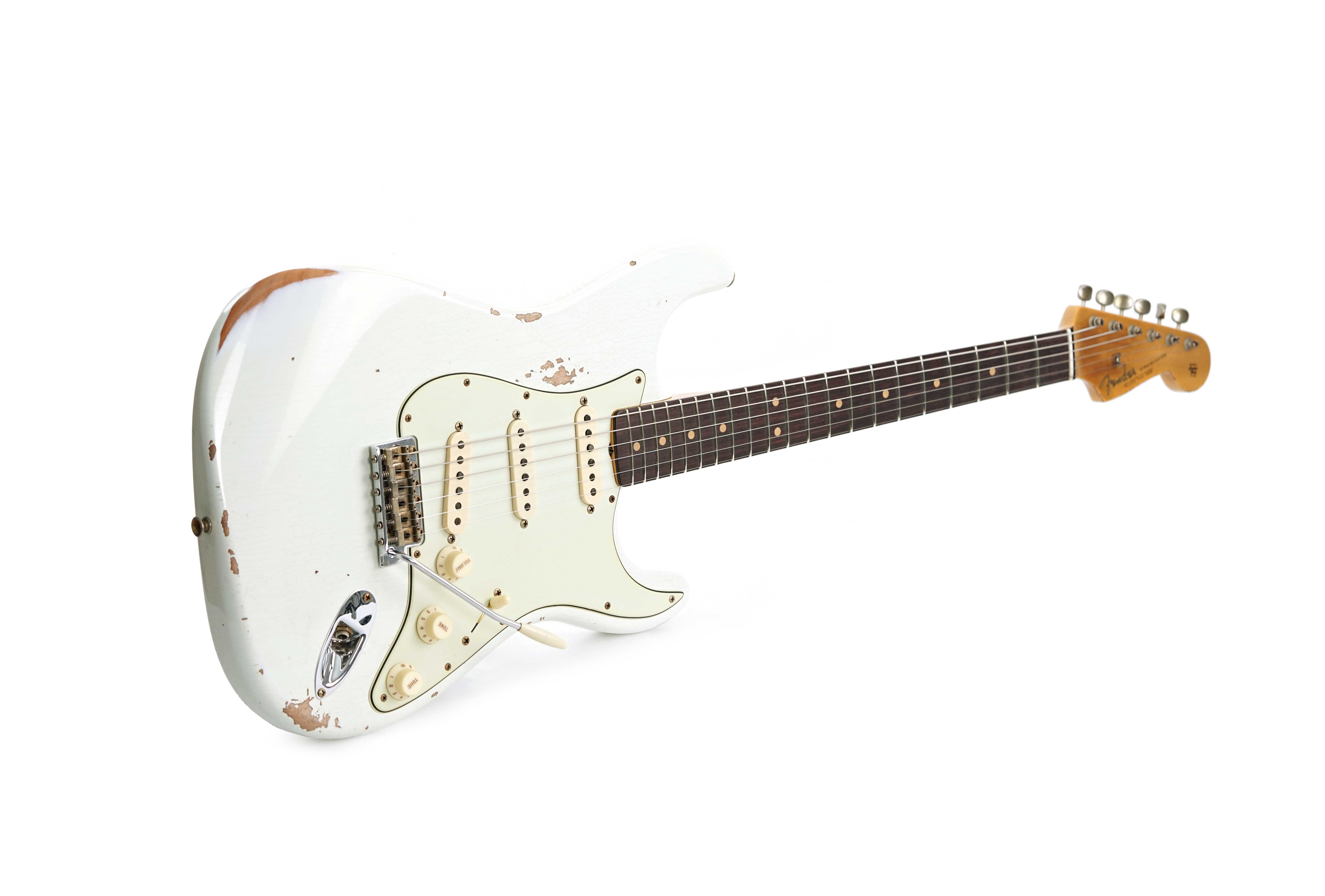 GUITARGUITAR Fender Custom Shop Limited Edition 1964 L-Series Stratocaster Heavy Relic Olympic White