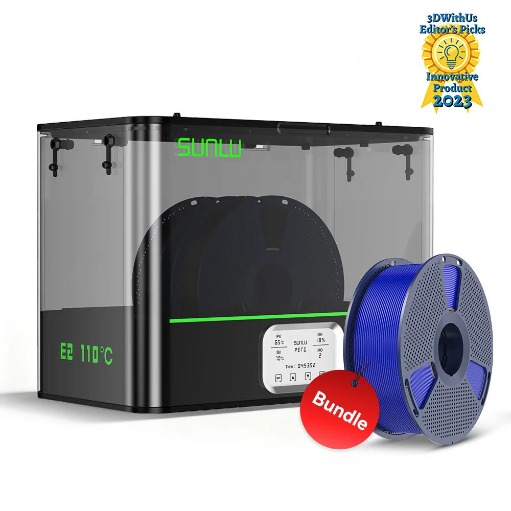 [20%off Offer] SUNLU FilaDryer E2, Up to 110℃, Professional Drying and Annealing, Born for Engineering 3D Printing Filaments