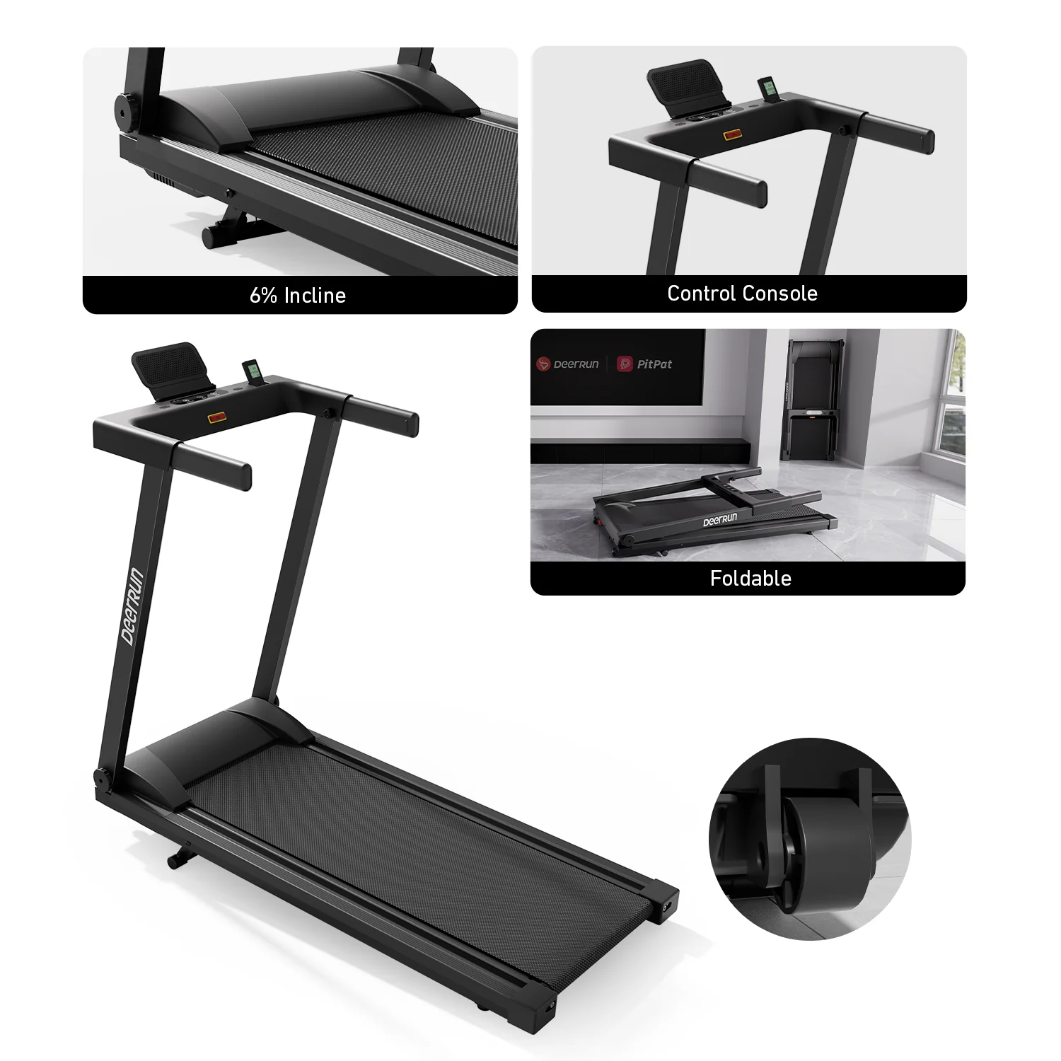 DeerRun A1 Pro Smart Foldable Treadmill with AI Coach