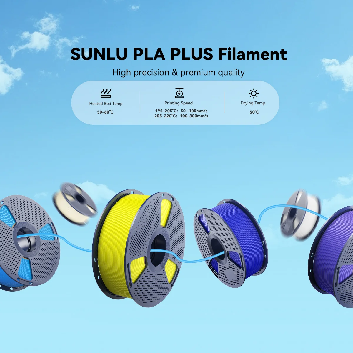 SUNLU PLA+(PLA Plus) 3D Printer Filament 1KG