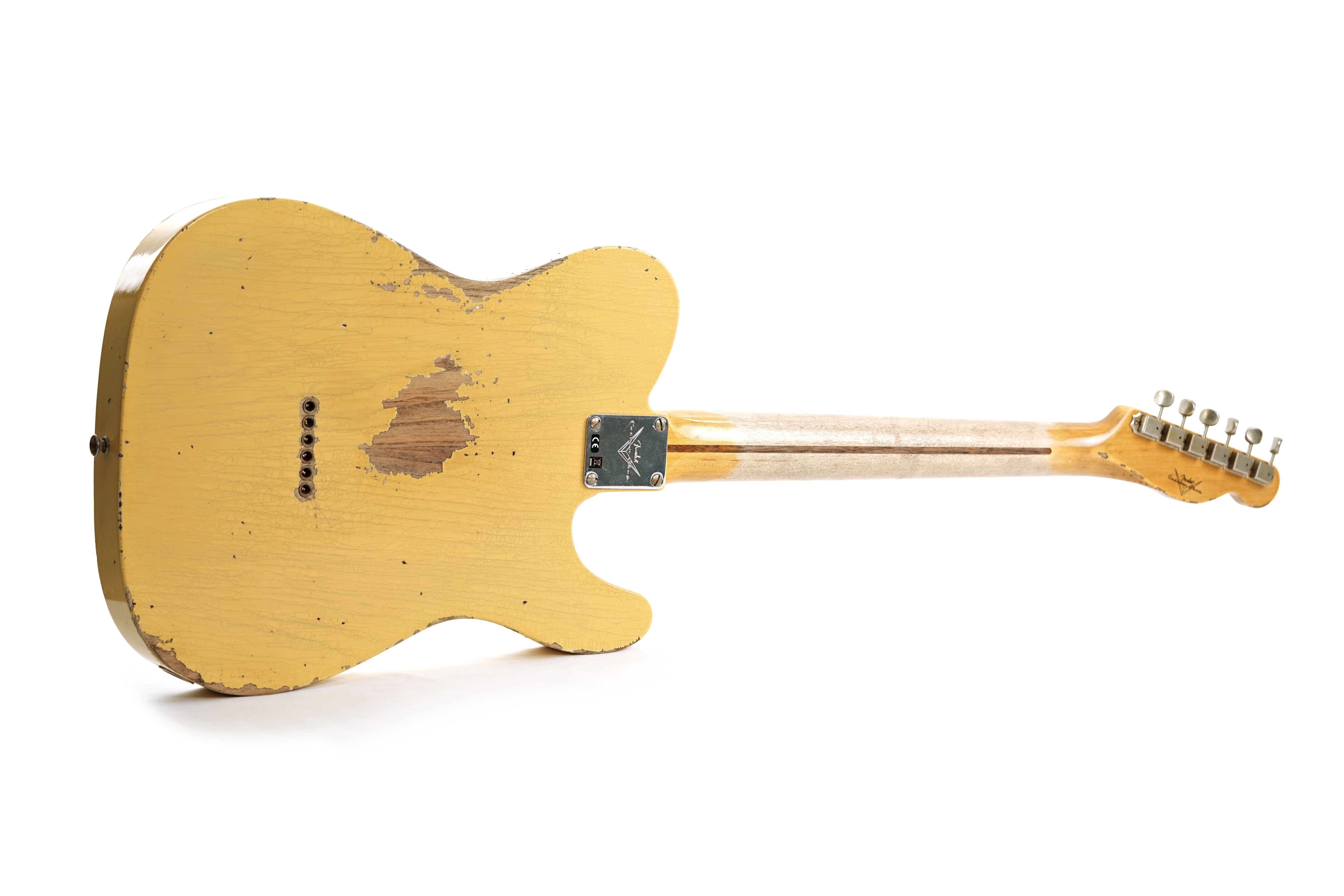 GUITARGUITAR Fender Custom Shop 1952 Telecaster Heavy Relic Aged Nocaster Blonde Maple Fingerboard Left Handed #R131701