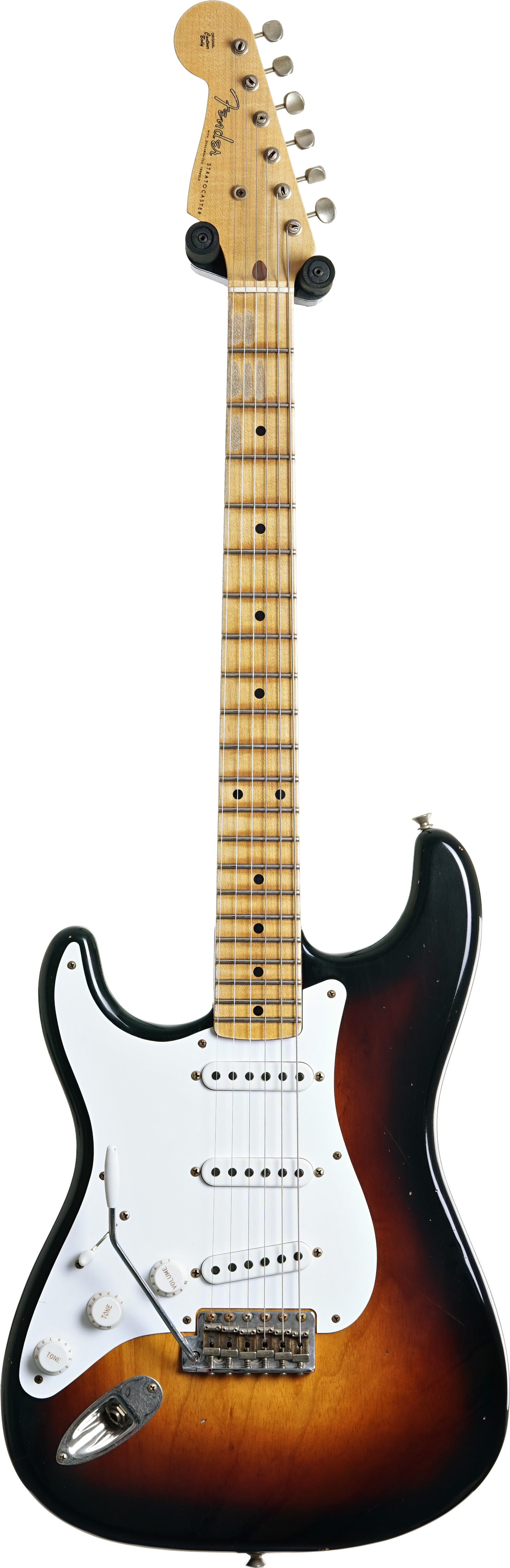 GUITARGUITAR Fender Custom Shop 1954 Stratocaster Journeyman Relic Wide 2 Tone Sunburst Left Handed
