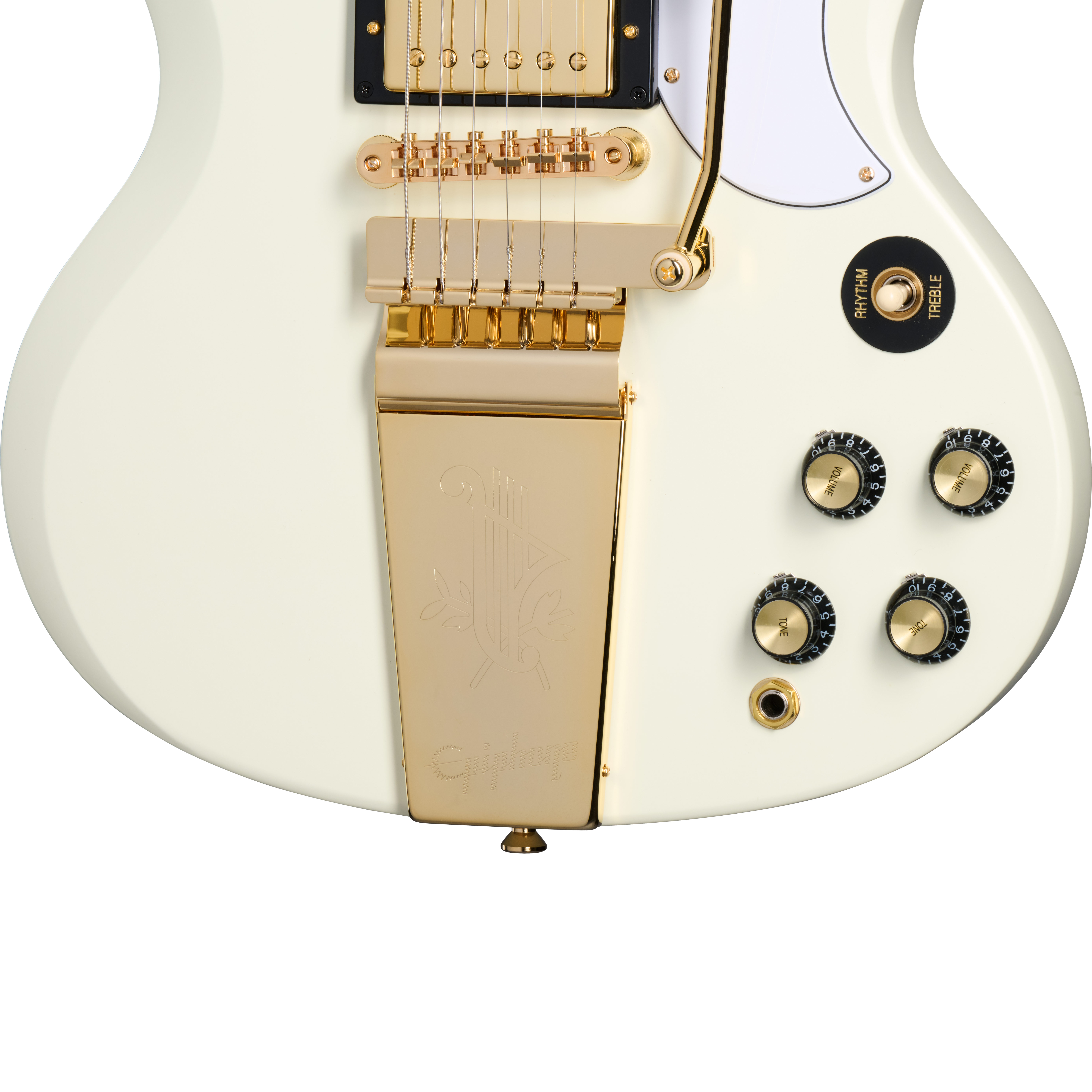 GUITARGUITAR Epiphone Inspired by Gibson Custom 1963 Les Paul SG Custom With Maestro Vibrola Classic White