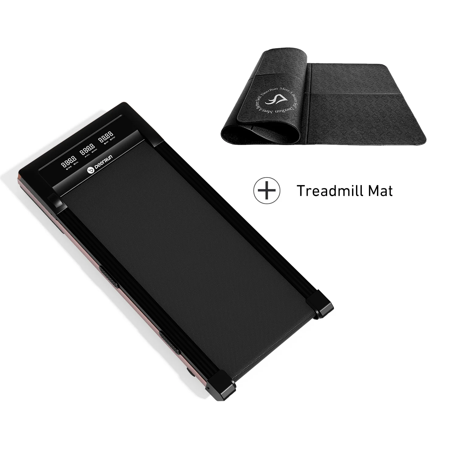 DeerRun Z10 12% Auto Incline Smart Walking Pad Treadmill with remote control-Black