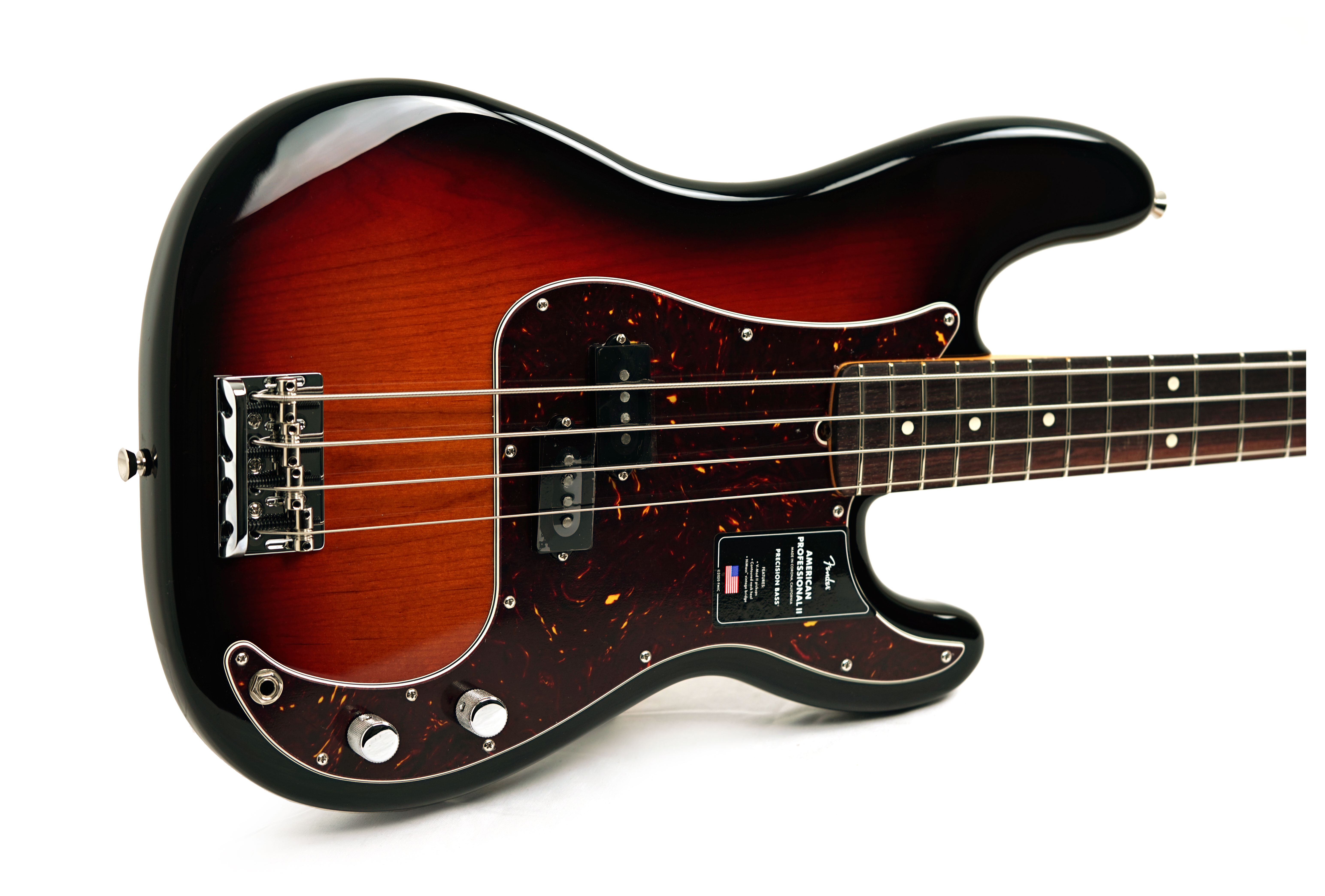 GUITARGUITAR Fender American Professional II Precision Bass 3 Tone Sunburst Rosewood Fingerboard (Ex-Demo) #US25098739