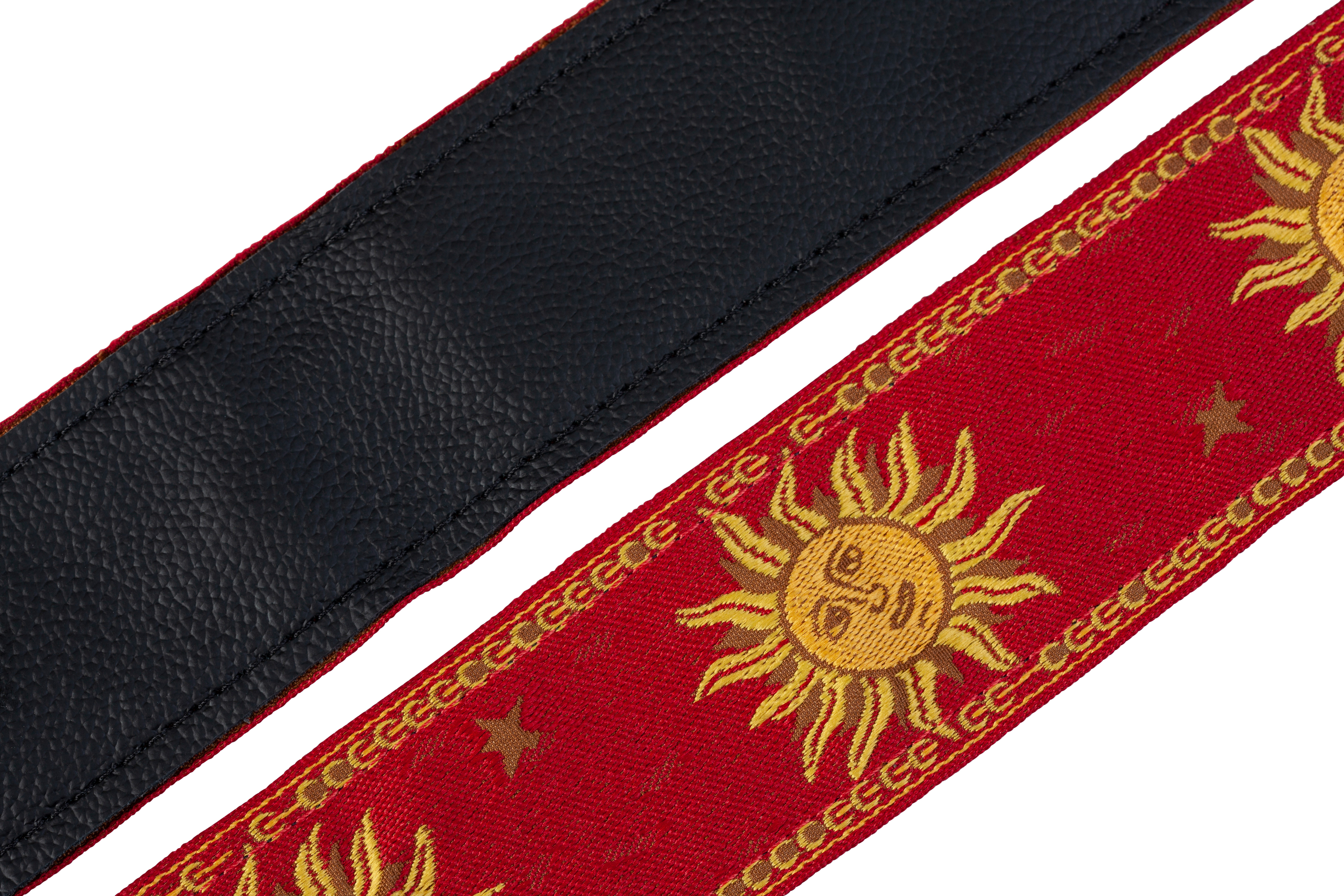GUITARGUITAR Levy's MPJGSUNRED Jaquard Sun Images Red Strap