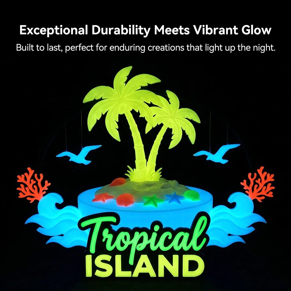 [MOQ: 3KG] PETG Glow in The Dark (Luminous) 3D Printer Filament 1KG