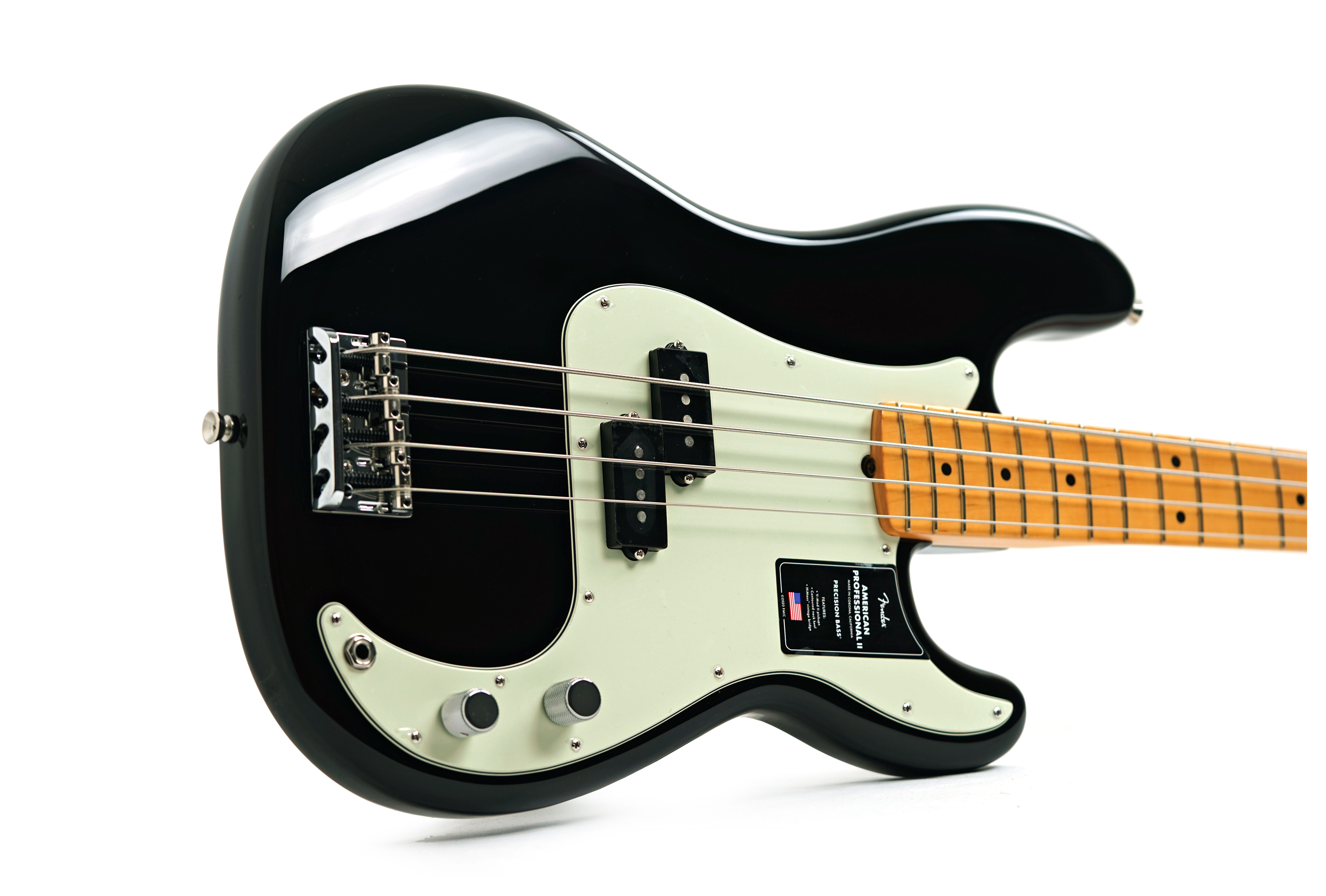 GUITARGUITAR Fender American Professional II Precision Bass Black Maple Fingerboard #US25049673