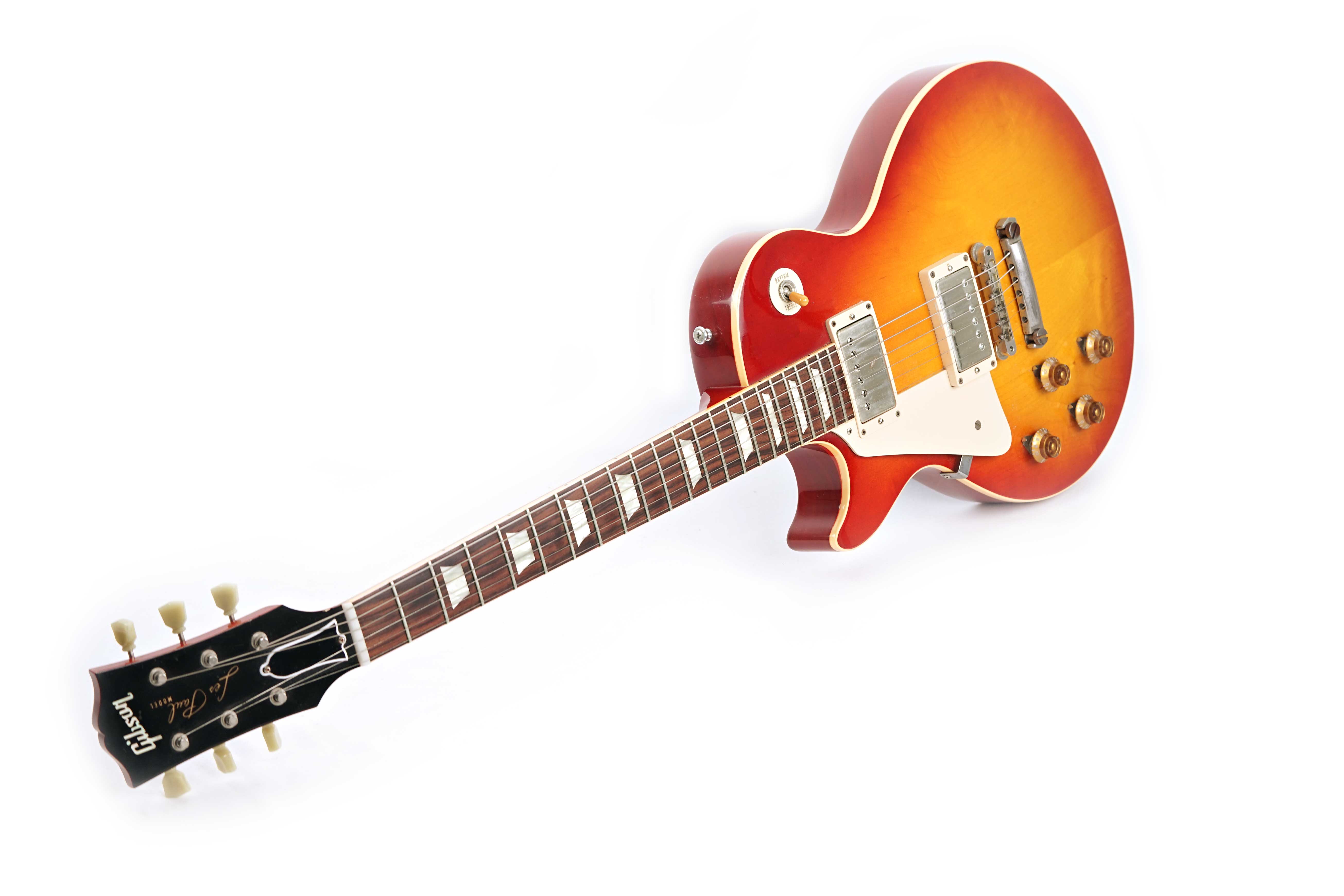 GUITARGUITAR Gibson Custom Shop 1958 Les Paul Plain Top Washed Cherry Left Handed (Pre-Owned) #821962