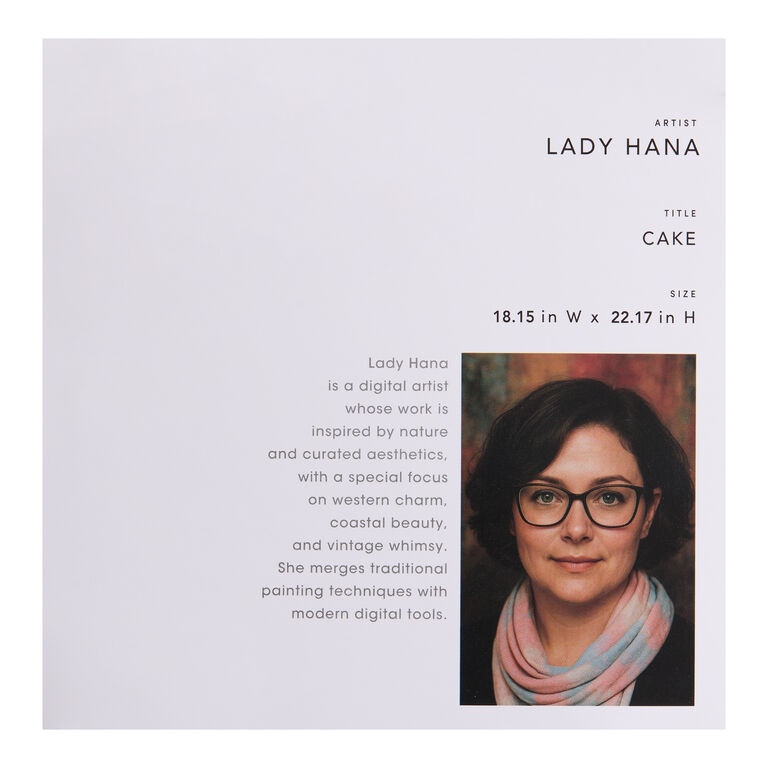 World Market Cake by Lady Hana Framed Canvas Wall Art