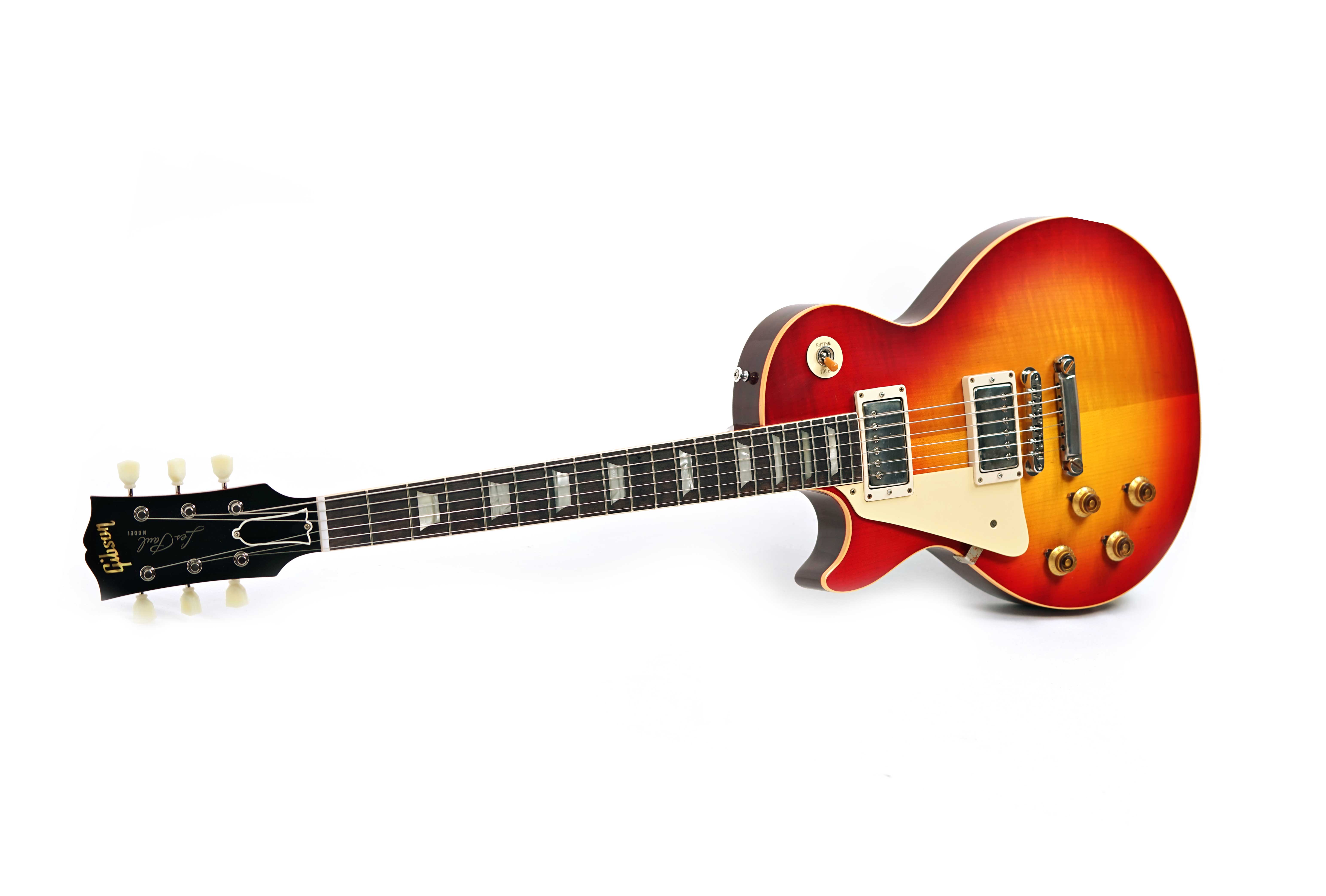 GUITARGUITAR Gibson Custom Shop 1958 Les Paul Standard Washed Cherry Sunburst VOS Left Handed #85762