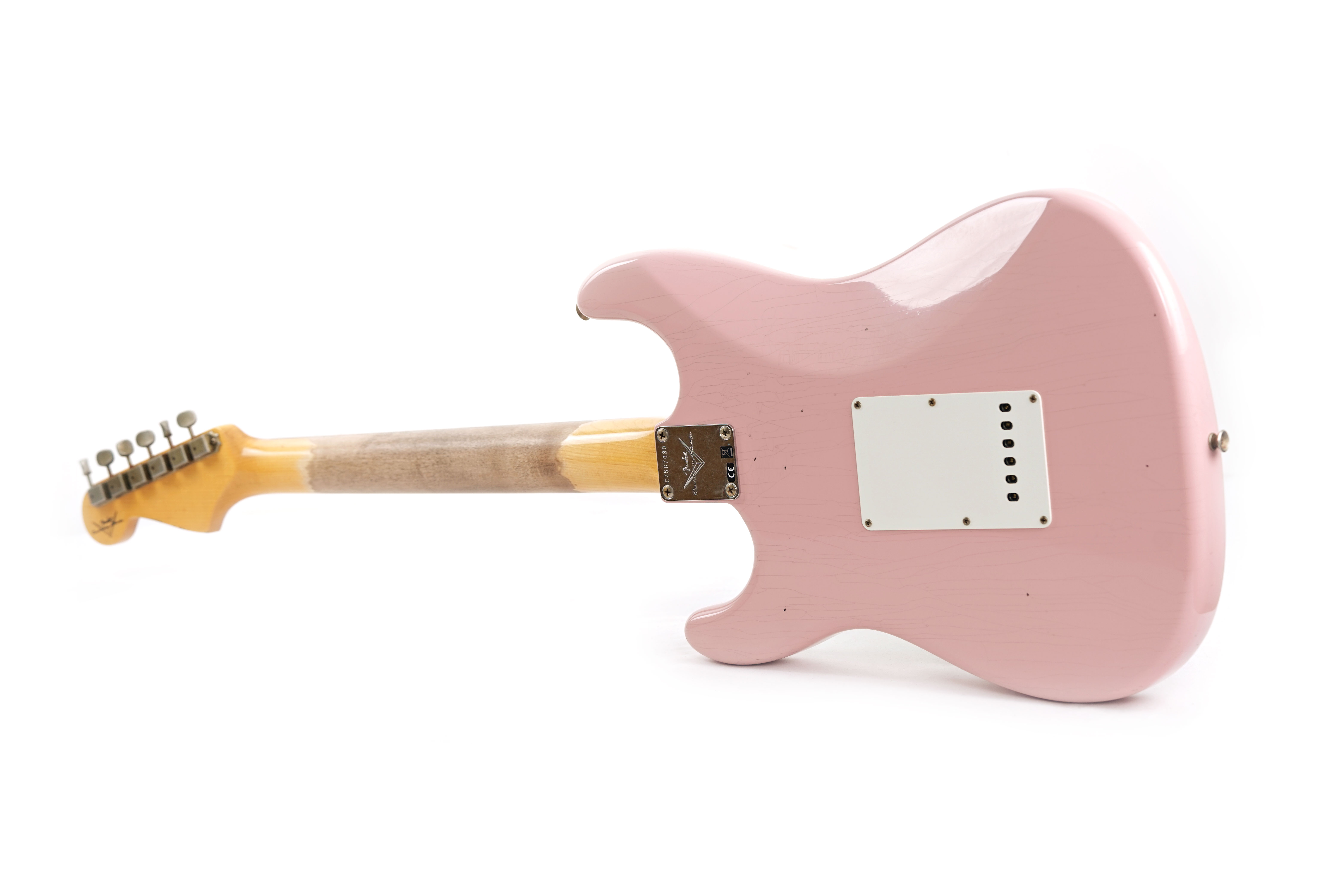 GUITARGUITAR Fender Custom Shop 1959 Collection Stratocaster Journeyman Relic Shell Pink Rosewood Fingerboard #CZ587030
