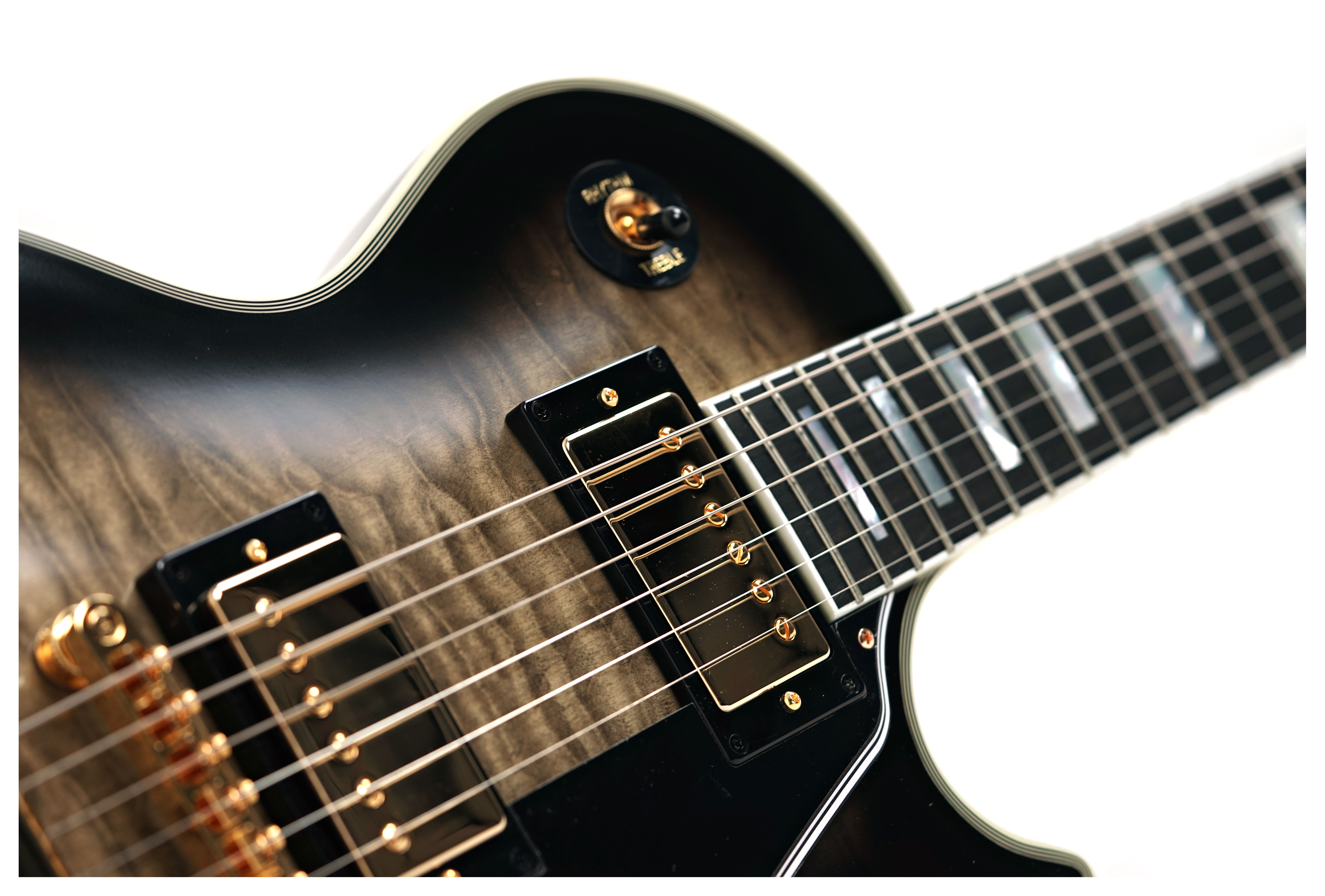 GUITARGUITAR Epiphone Inspired by Gibson Les Paul Custom Quilt Cobra Burst