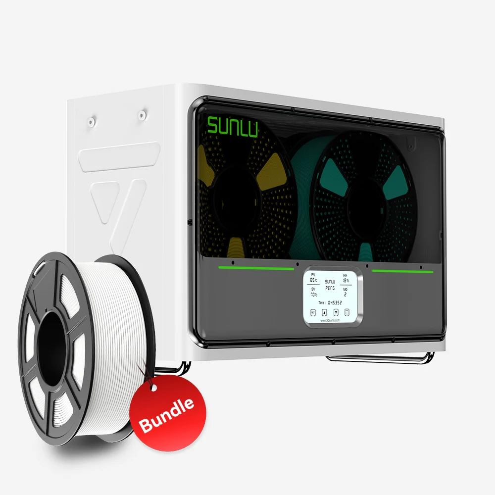 SUNLU FilaDryer S4, Temperature Balance and High Efficiency, the First Dryer for 4 Spools Capacity