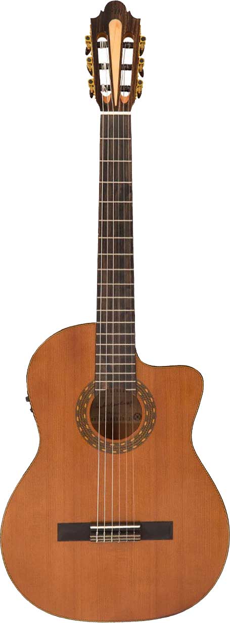 GUITARGUITAR Santos Martinez Allegro Cutaway Electro-Classic Guitar Natural High Gloss