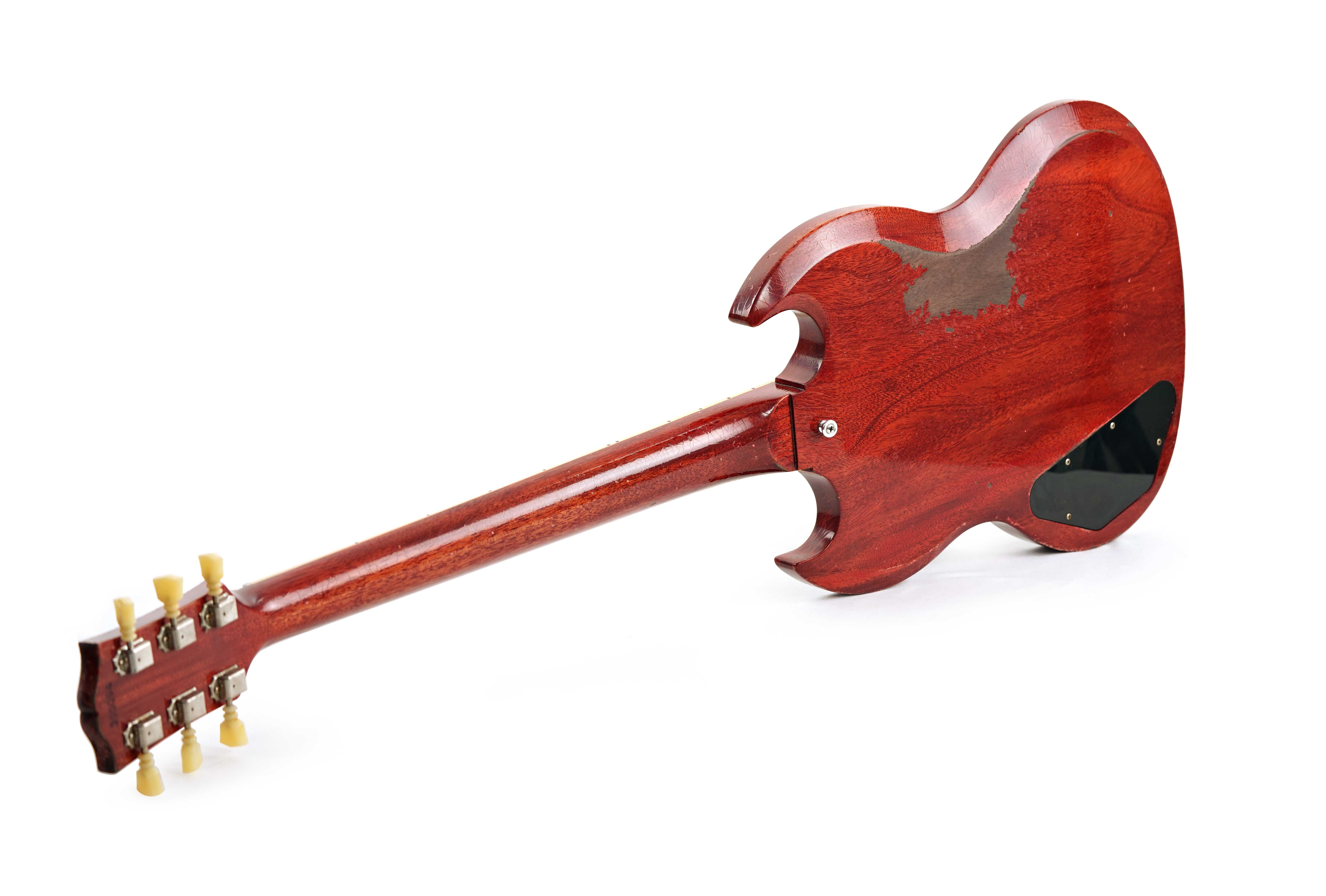 GUITARGUITAR Gibson Custom Shop Murphy Lab 1964 SG Standard Reissue With Maestro Vibrola Heavy Aged Faded Cherry #300094