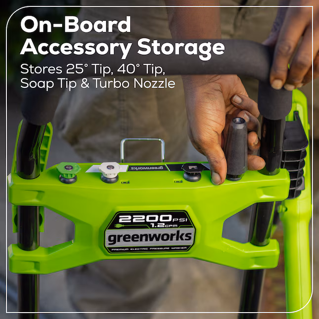 Greenworks 2200-PSI 14 Amp 1.2 GPM Electric Pressure Washer
