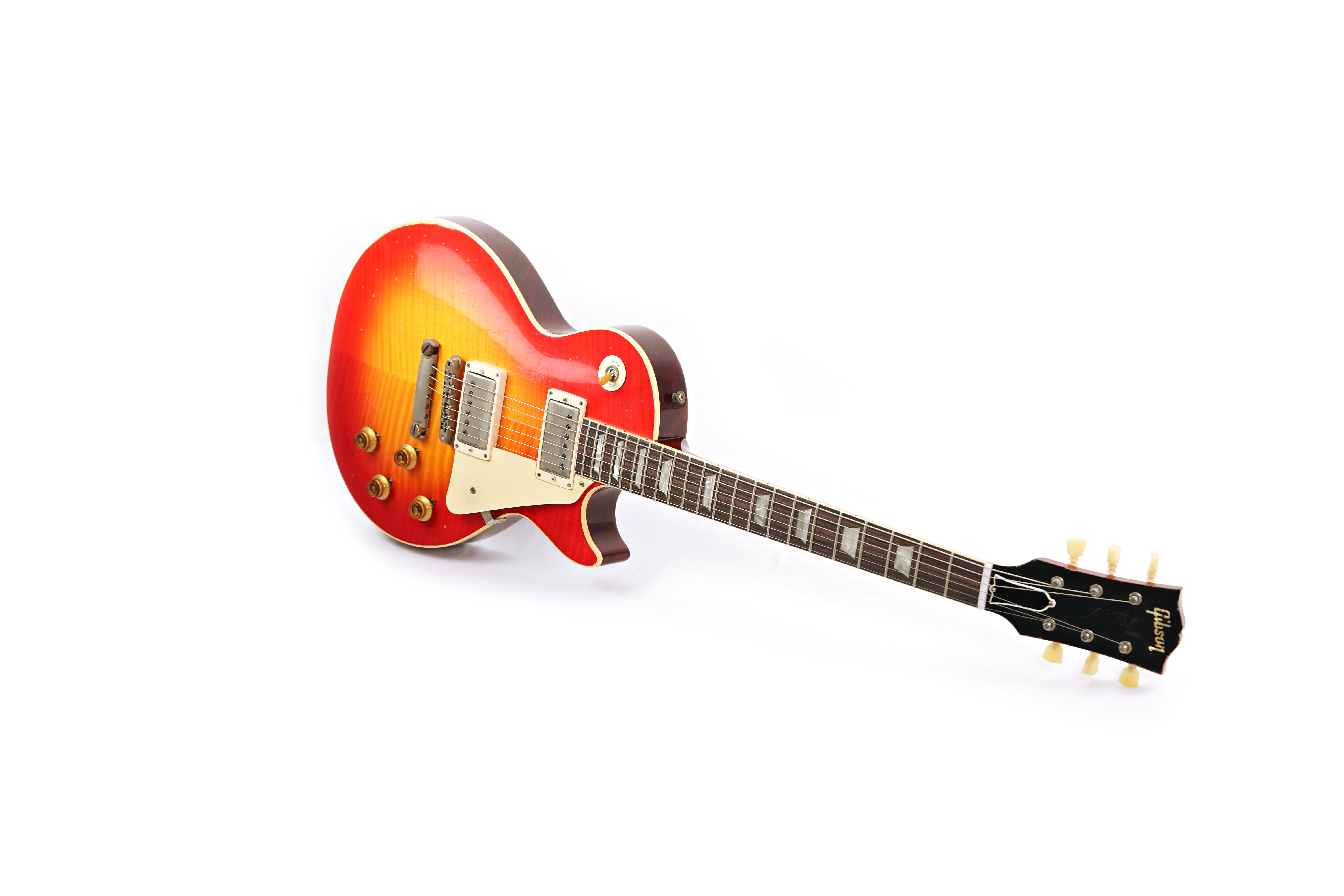 GUITARGUITAR Gibson Custom Shop 59 Les Paul Standard Made 2 Measure Wide Tomato Burst Murphy Lab Heavy Aged #04316