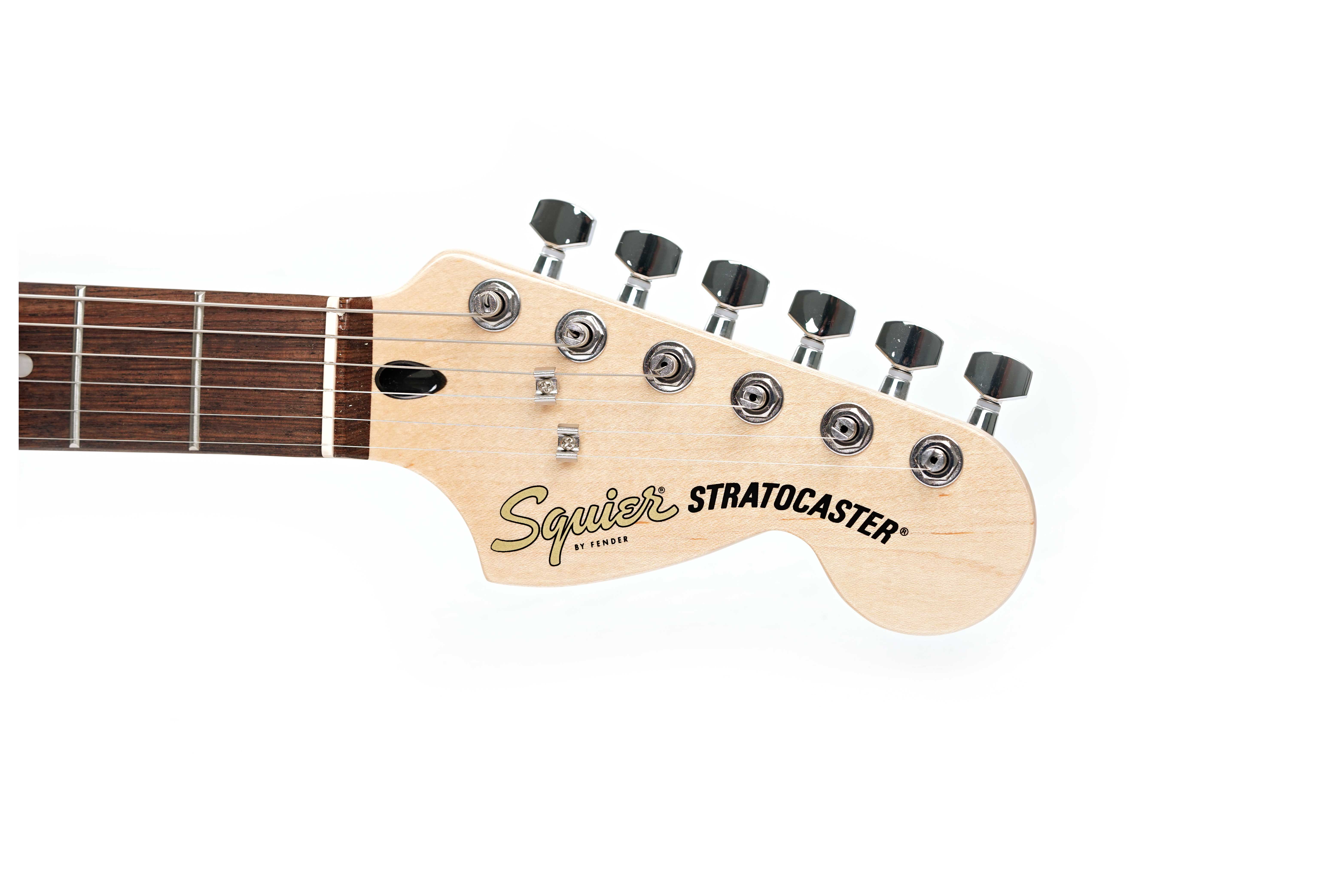 GUITARGUITAR Squier Affinity Series Stratocaster Junior HSS Indian Laurel Fingerboard White Pickguard Ice Blue Metallic