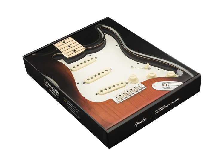 GUITARGUITAR Fender Pre-Wired Stratocaster Pickguard Custom Shop Texas Special SSS Parchment 11 Hole