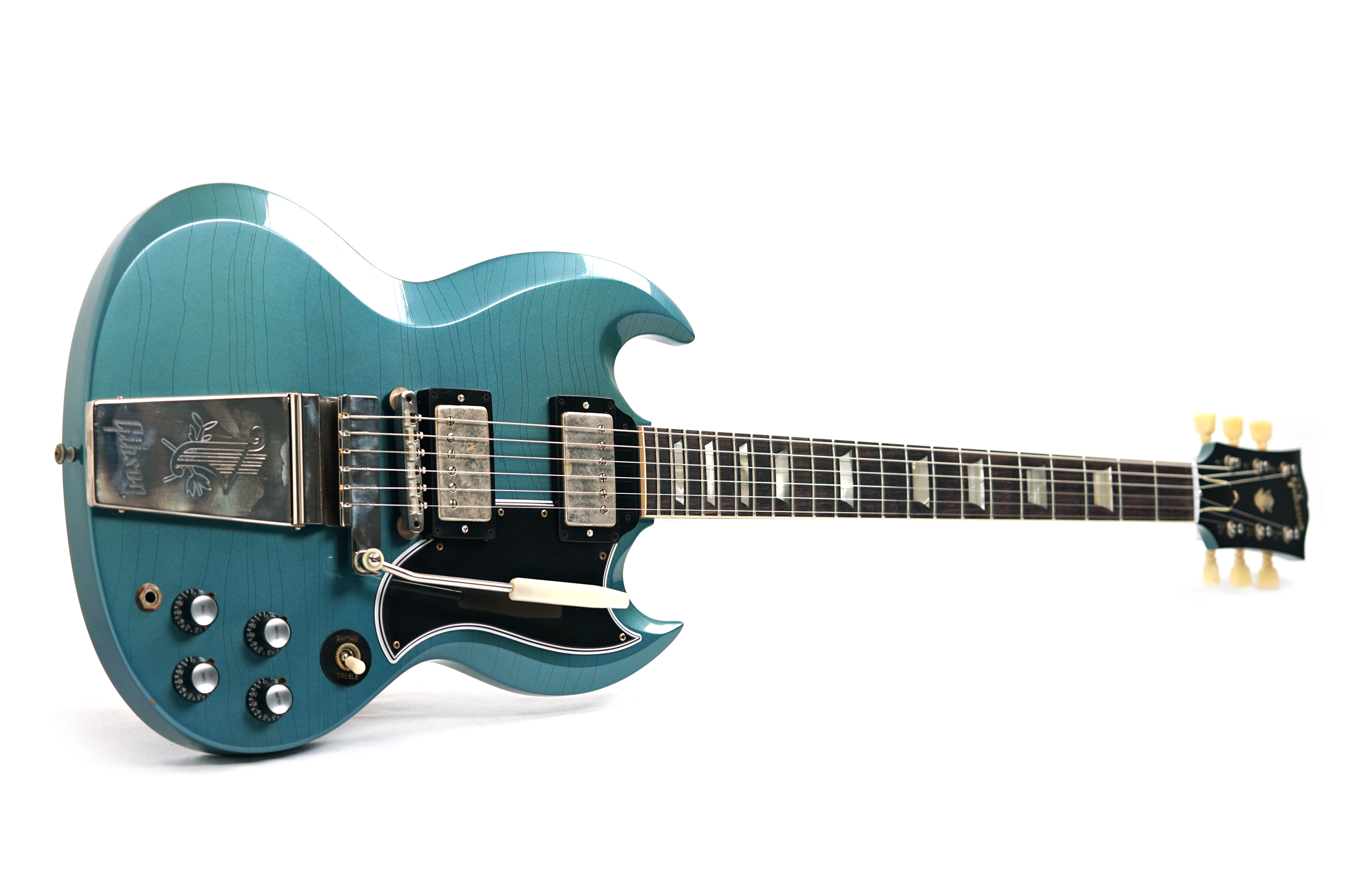GUITARGUITAR Gibson Custom Shop Murphy Lab 1964 SG Standard Reissue with Maestro Vibrola Ultra Light Aged Pelham Blue #502824