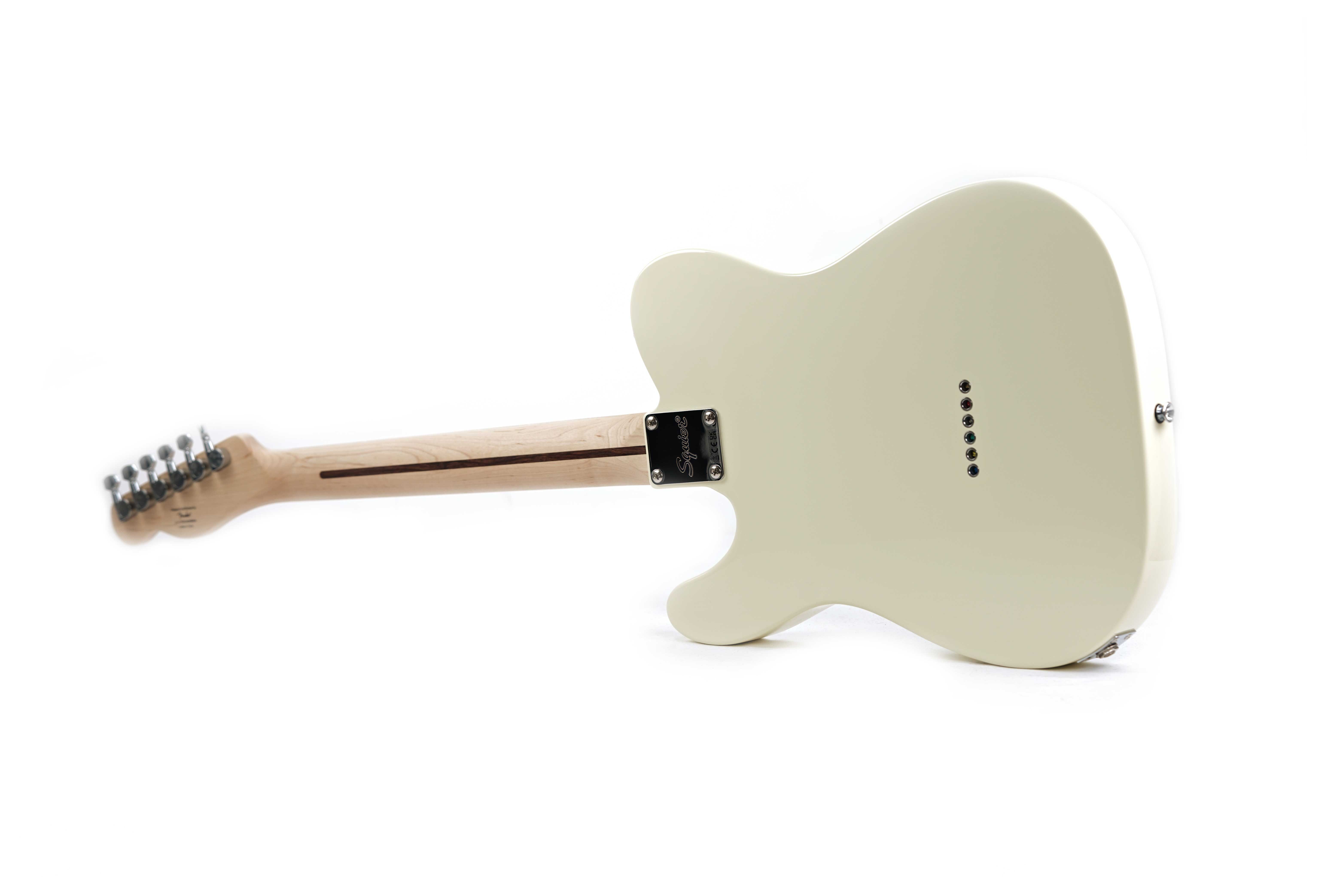 GUITARGUITAR Squier Affinity Series Telecaster Thinline Indian Laurel Fingerboard Black Pickguard Olympic White