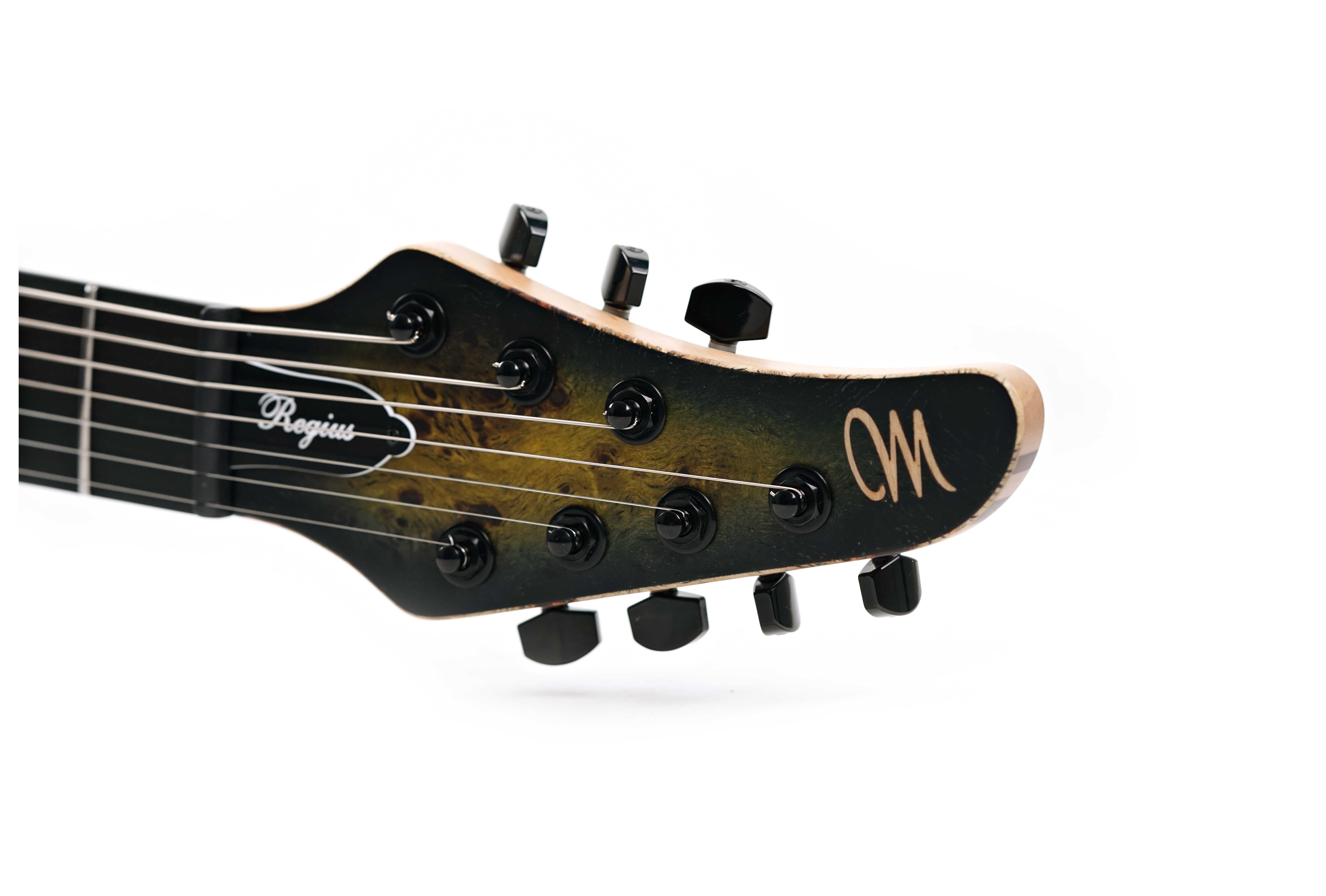 GUITARGUITAR Mayones Regius 7 Eye Poplar 4A Custom Nuclear Burst Satin Black Hardware #RF2409980