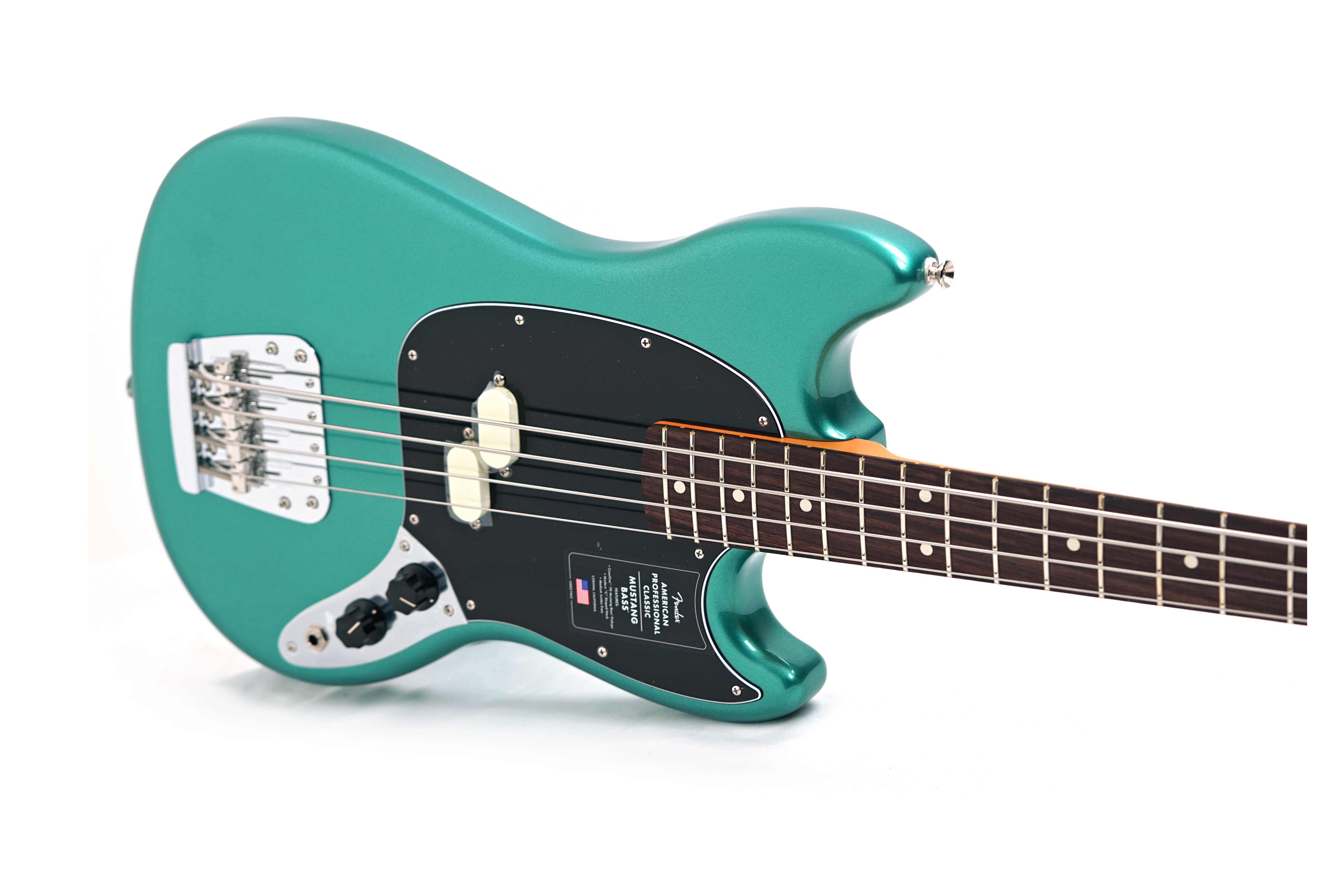 GUITARGUITAR Fender American Professional Classic Mustang Short Scale Bass Faded Sherwood Green Metallic Rosewood Fingerboard #US25089986