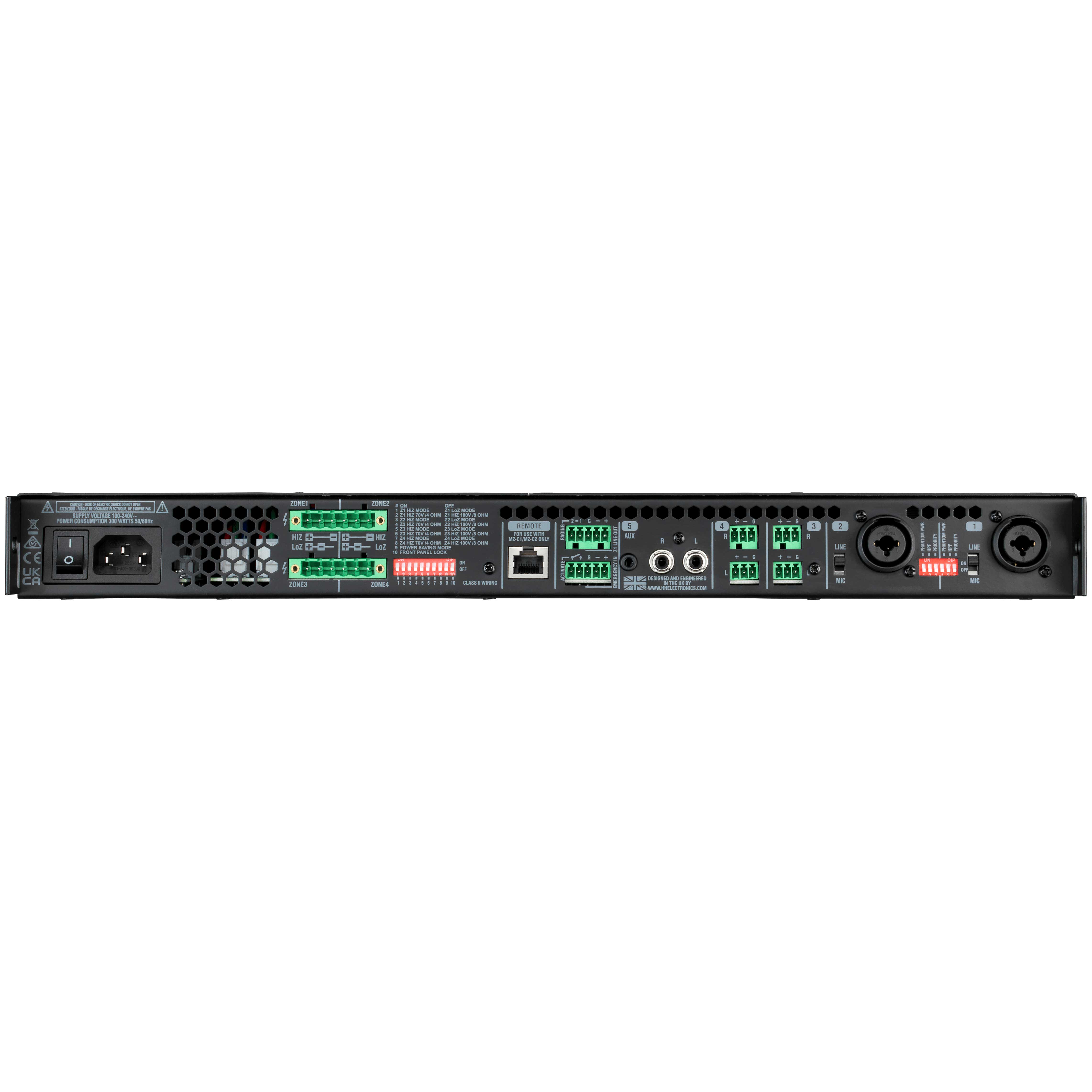 GUITARGUITAR HH MZ-280Q Four Zone Matrix Power Amplifier