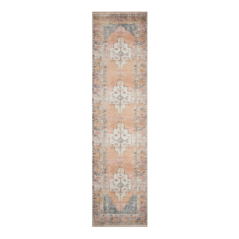World Market Chelsea Blush And Blue Persian Style Area Rug
