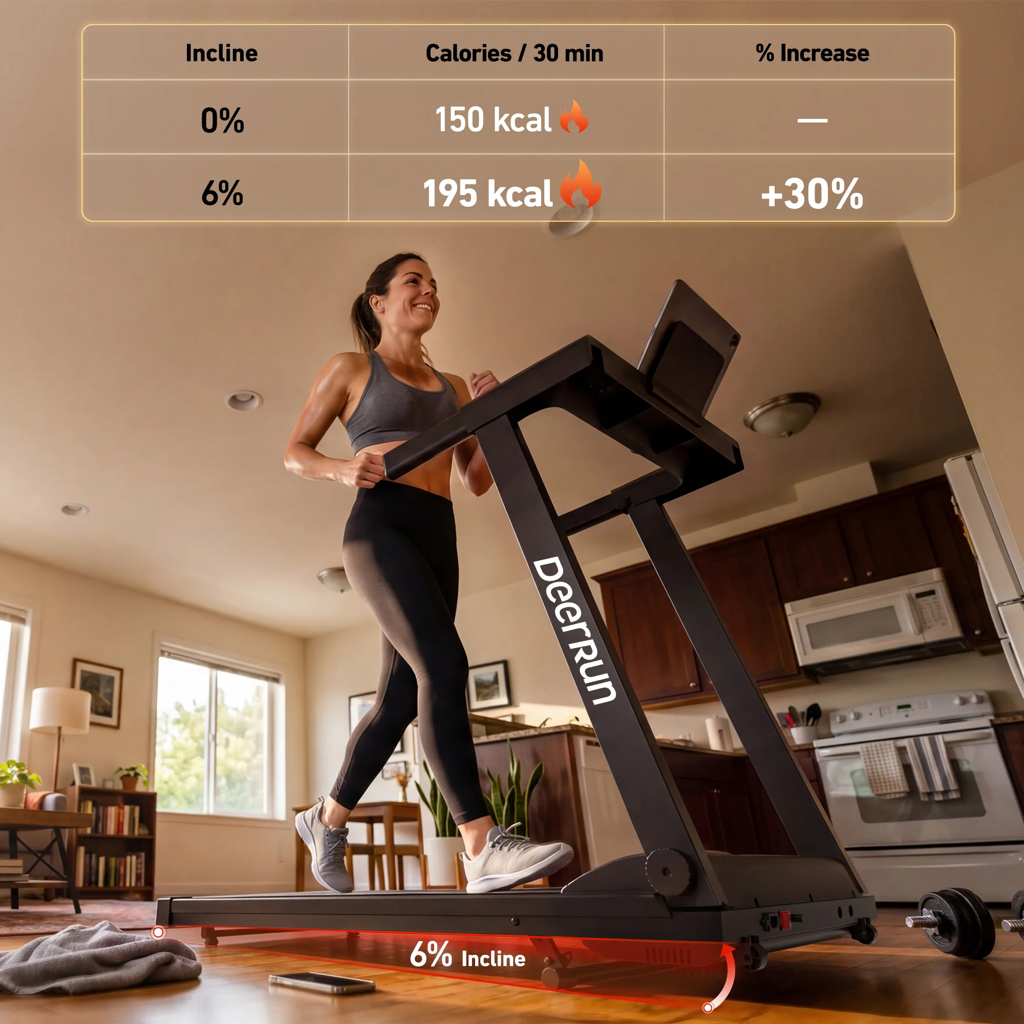 DeerRun A1 Pro Smart Foldable Treadmill with AI Coach