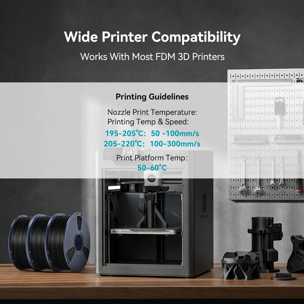 [MOQ: 3KG] PLA-CF, PLA Carbon Fiber 3D Printer Filament 1KG, filled with 15% Carbon Fiber