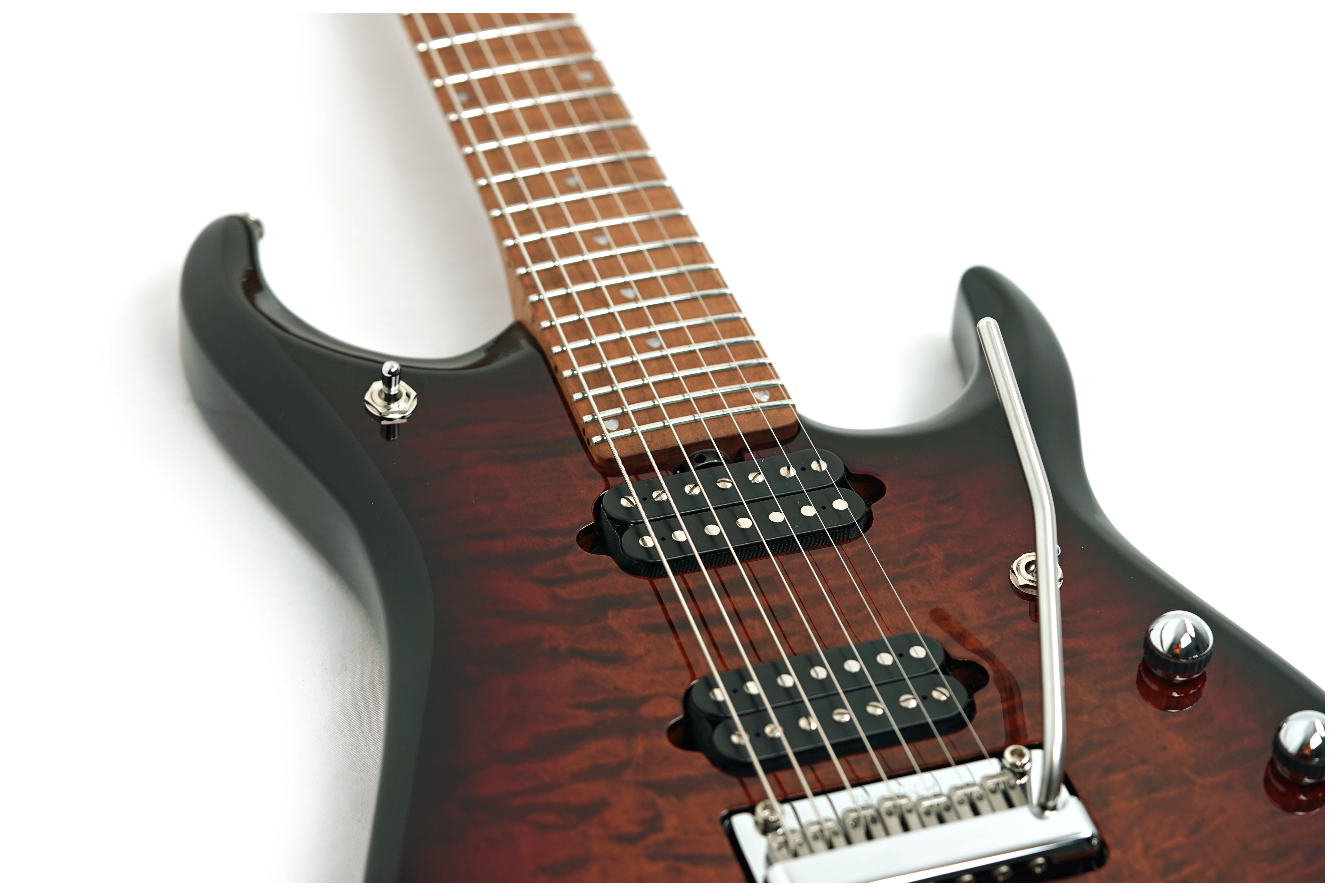 GUITARGUITAR Music Man JP15 7 String Tiger Eye Quilt Maple Fingerboard #K07447