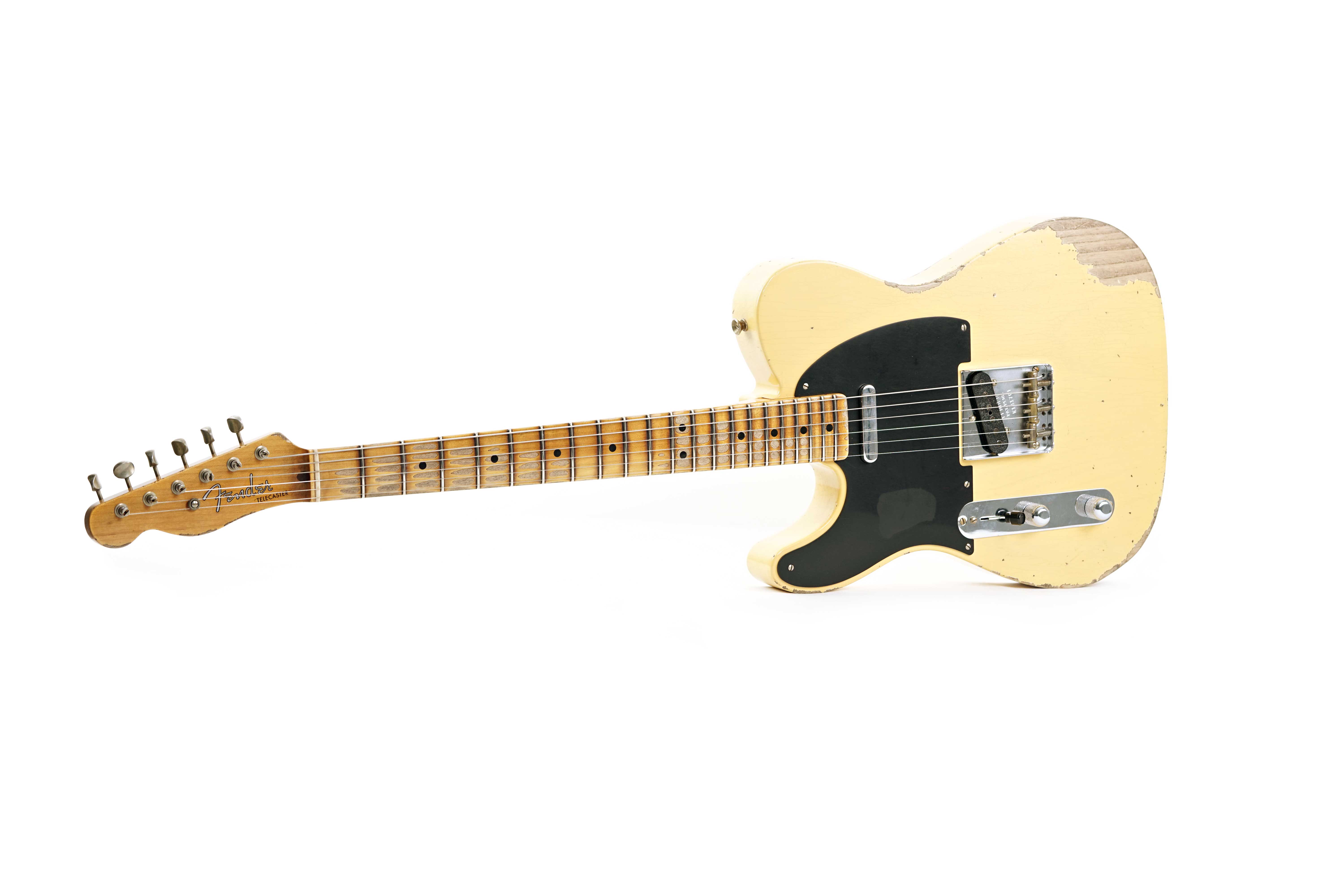 GUITARGUITAR Fender Custom Shop 1952 Telecaster Heavy Relic Aged Nocaster Blonde Maple Fingerboard Left Handed #R131701