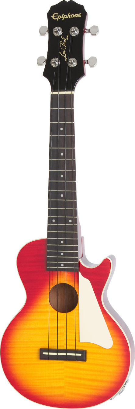 GUITARGUITAR Epiphone Les Paul Acoustic Electric Tenor Ukulele Outfit Heritage Cherry Sunburst
