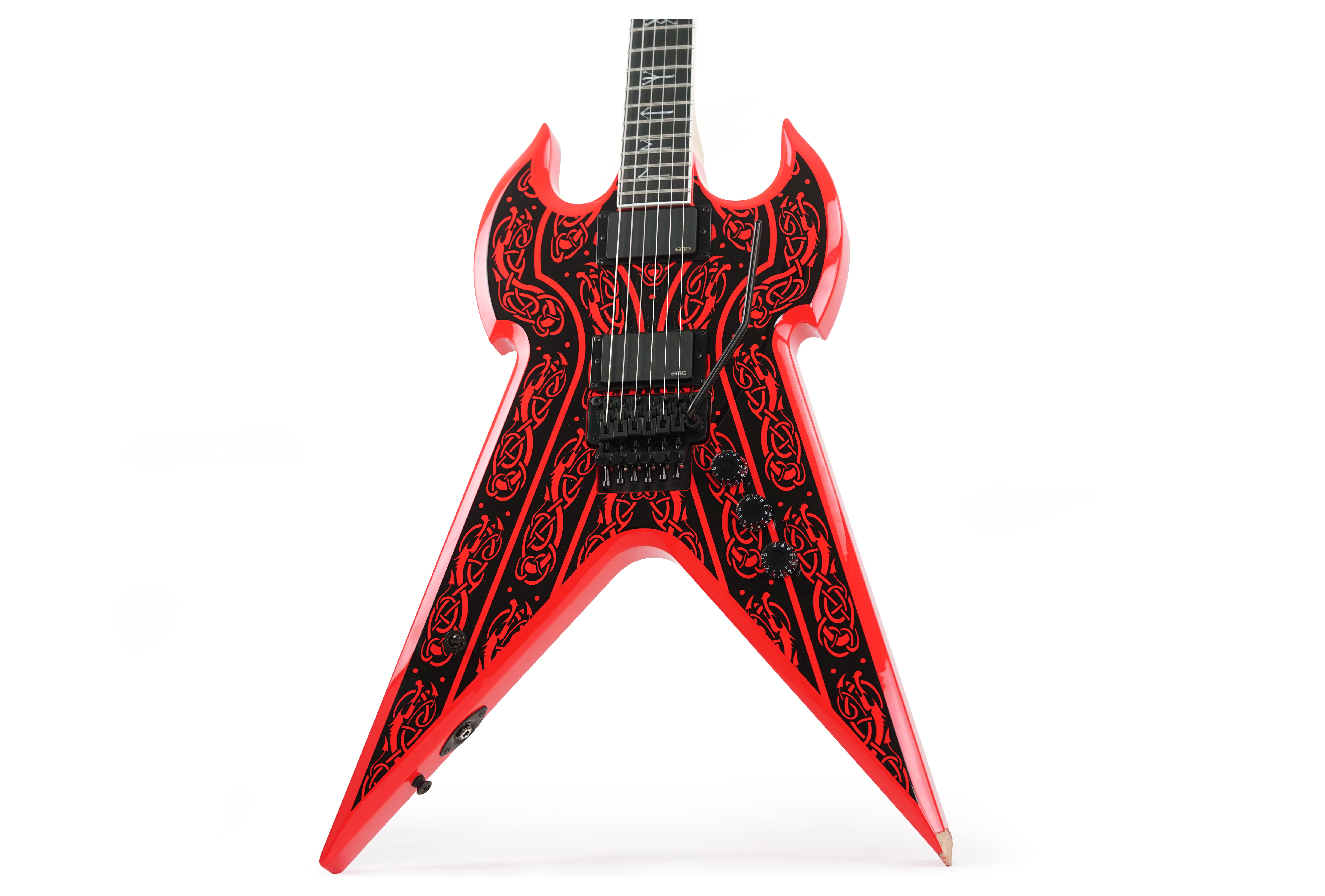 GUITARGUITAR Wylde Audio Warhammer FR Norse Dragon Pinstripe Red (Ex-Demo) #WA25020096