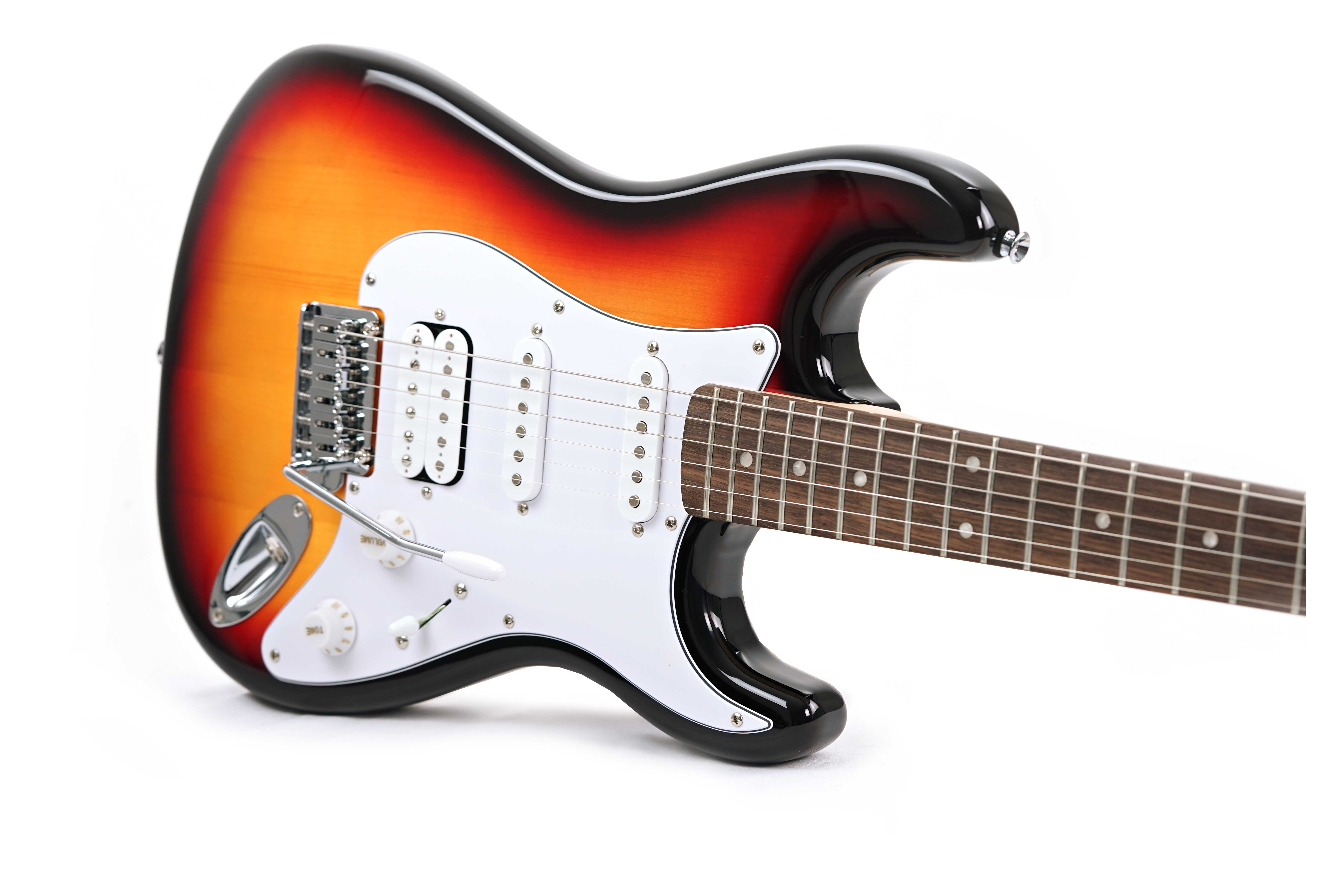GUITARGUITAR Squier Affinity Series Stratocaster Junior HSS Laurel Fingerboard White Pickguard 3 Colour Sunburst