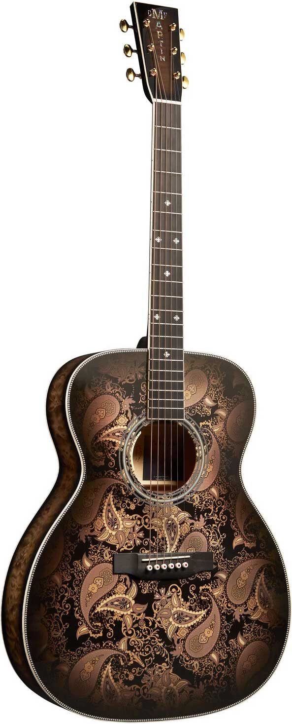 GUITARGUITAR Martin Custom Shop 0000-14 Fret Paisley Ember Burst
