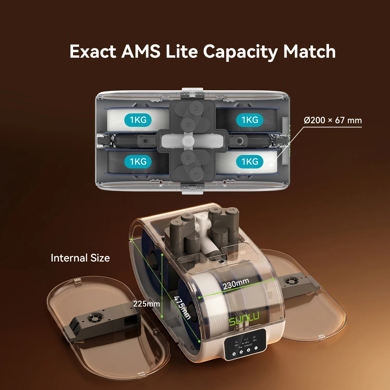[Pre-sale] SUNLU AMS Lite Heater, AMS Lite Enclosure, Dual-airflow ensures perfect prints.Up to 70°C, supports PLA/PETG/ABS/ASA/PA