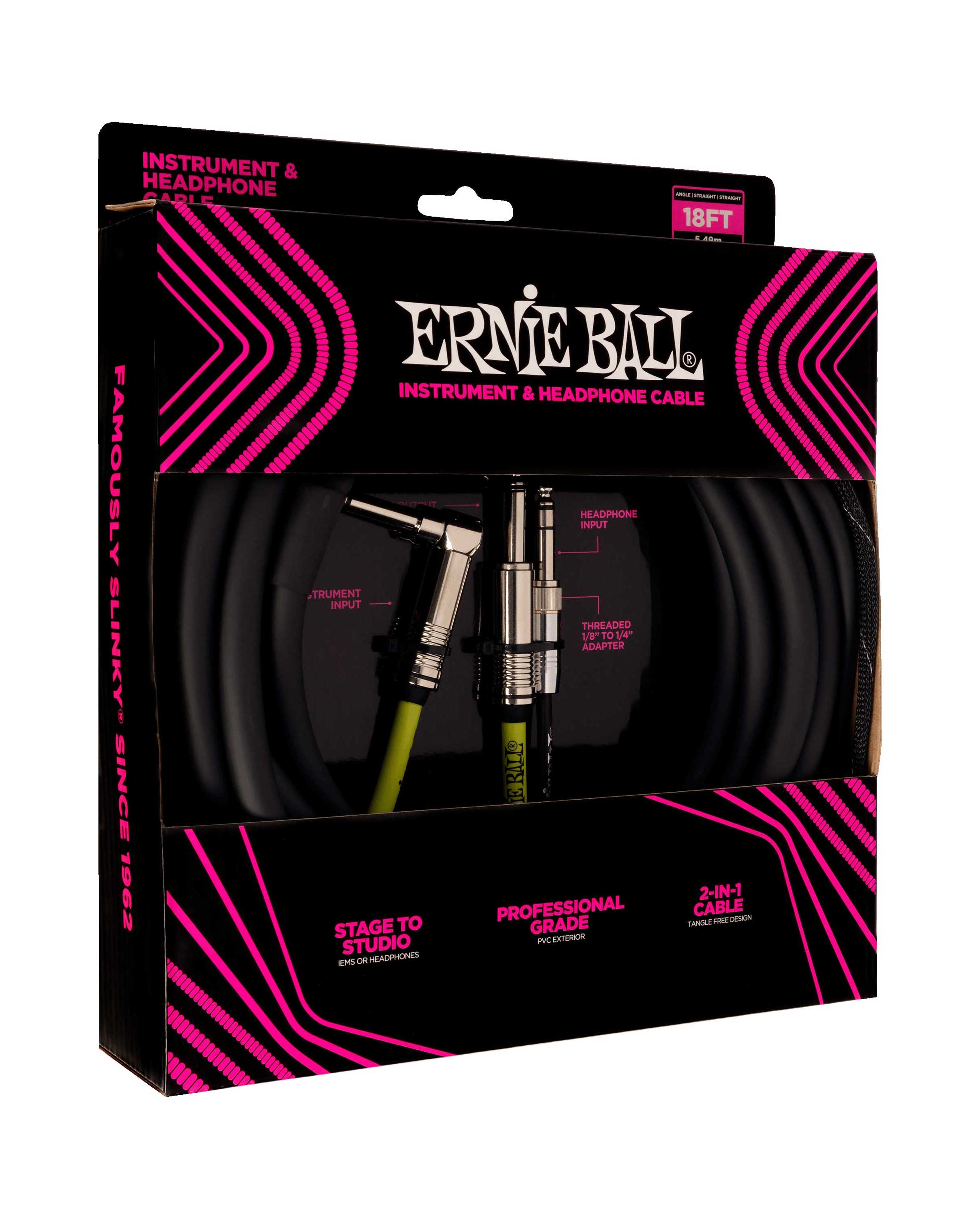 GUITARGUITAR Ernie Ball Instrument and Headphone Cable
