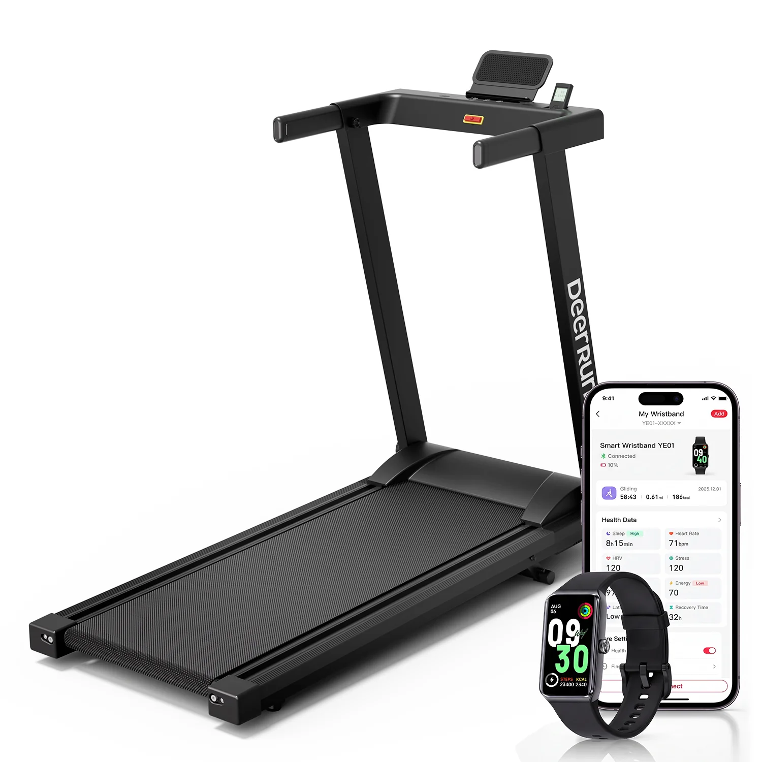 DeerRun A1 Pro Smart Foldable Treadmill with AI Coach