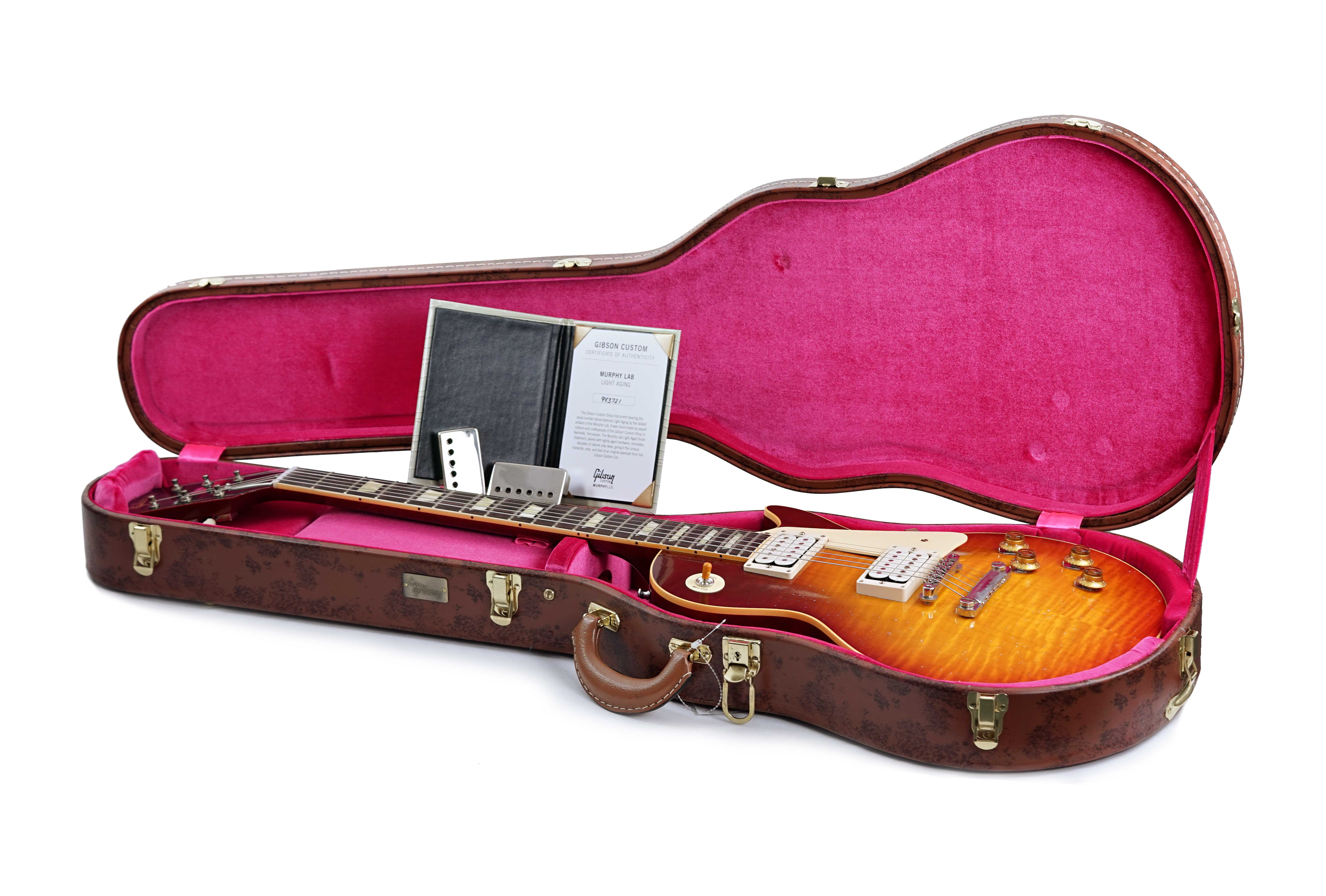 GUITARGUITAR Gibson Custom Shop Made 2 Measure 1959 Les Paul Standard Double White Royal Teaburst Murphy Lab Light Aged #943721