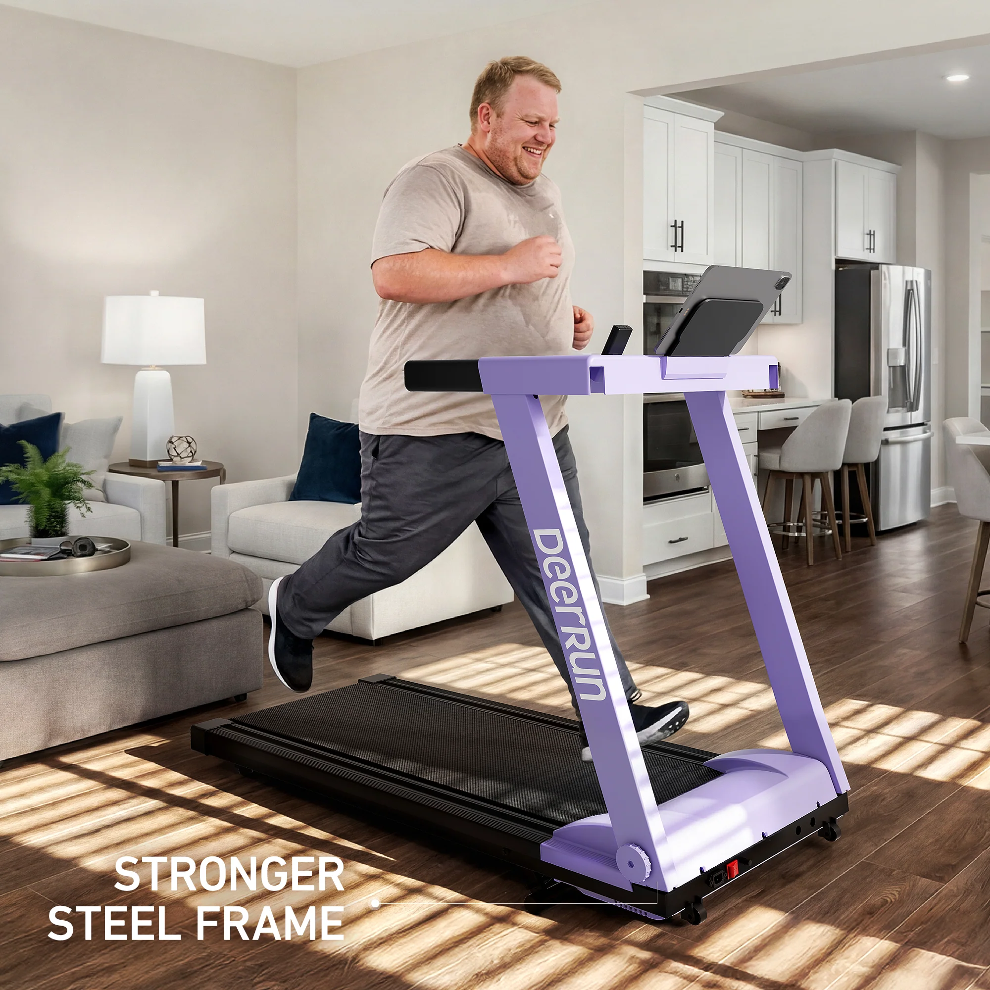 DeerRun All-New 2026 A1 Pro Move+  6% Incline Foldable Treadmill——Upgraded Chip & NFC Support | 350 lbs, 10 mph Dreamy Violet