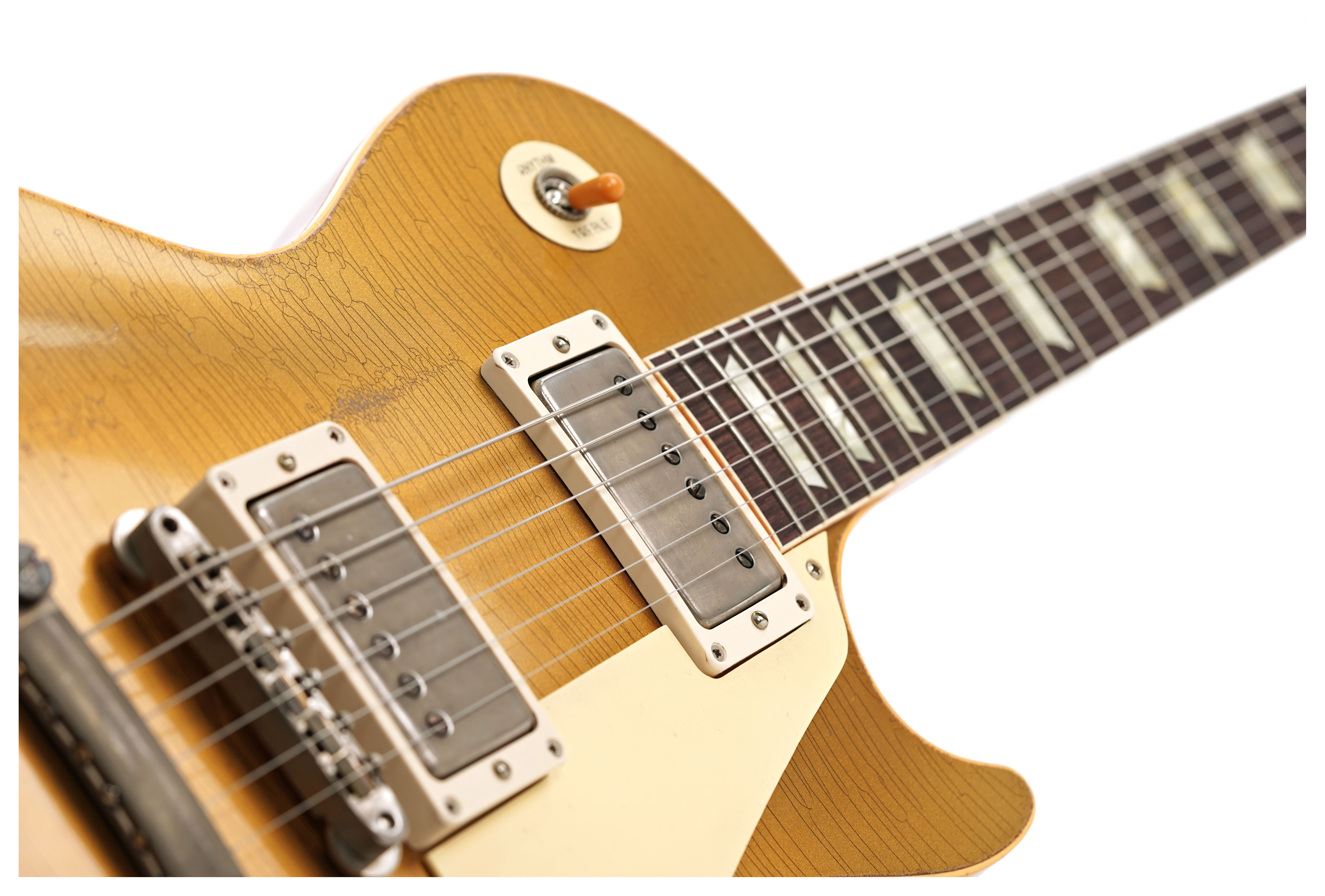 GUITARGUITAR Gibson Custom Shop Murphy Lab 1957 Les Paul Standard Reissue Ultra Heavy Aged Double Gold #742150